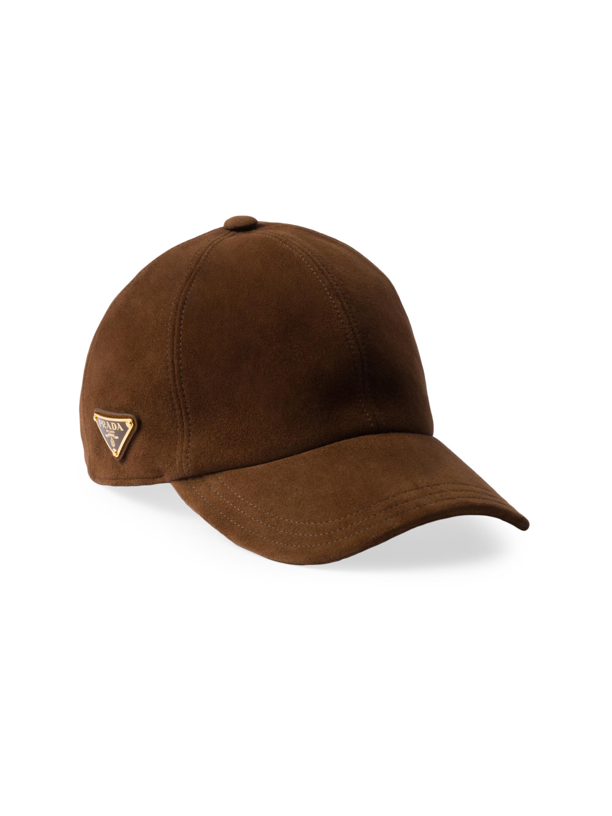 Prada Women's Suede Baseball Cap - Brown
