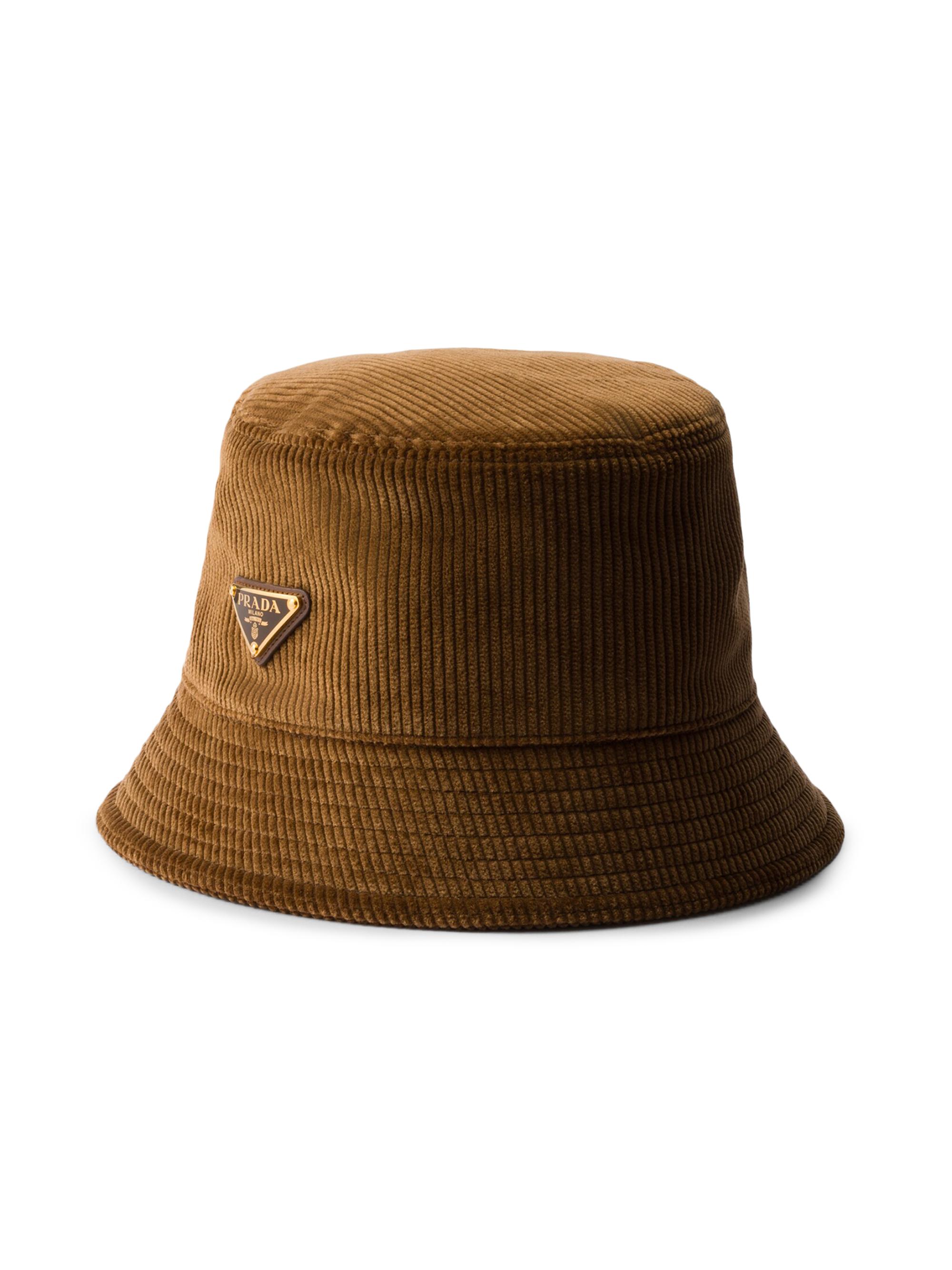 Prada Women's Corduroy Bucket Hat - Brown