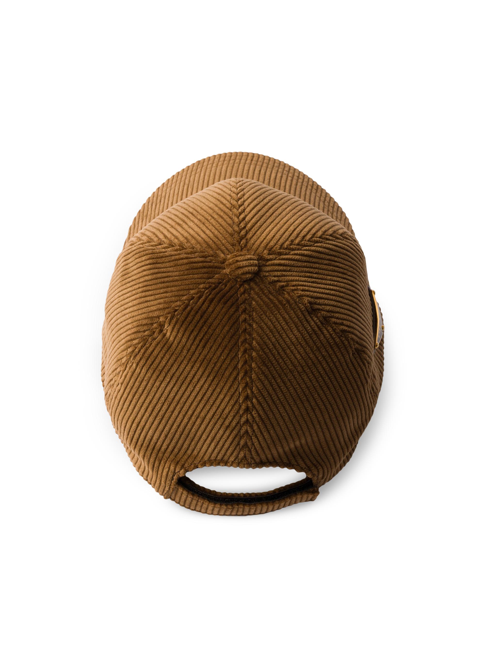 Prada Women's Corduroy Baseball Cap - Brown | Thumbnail 3