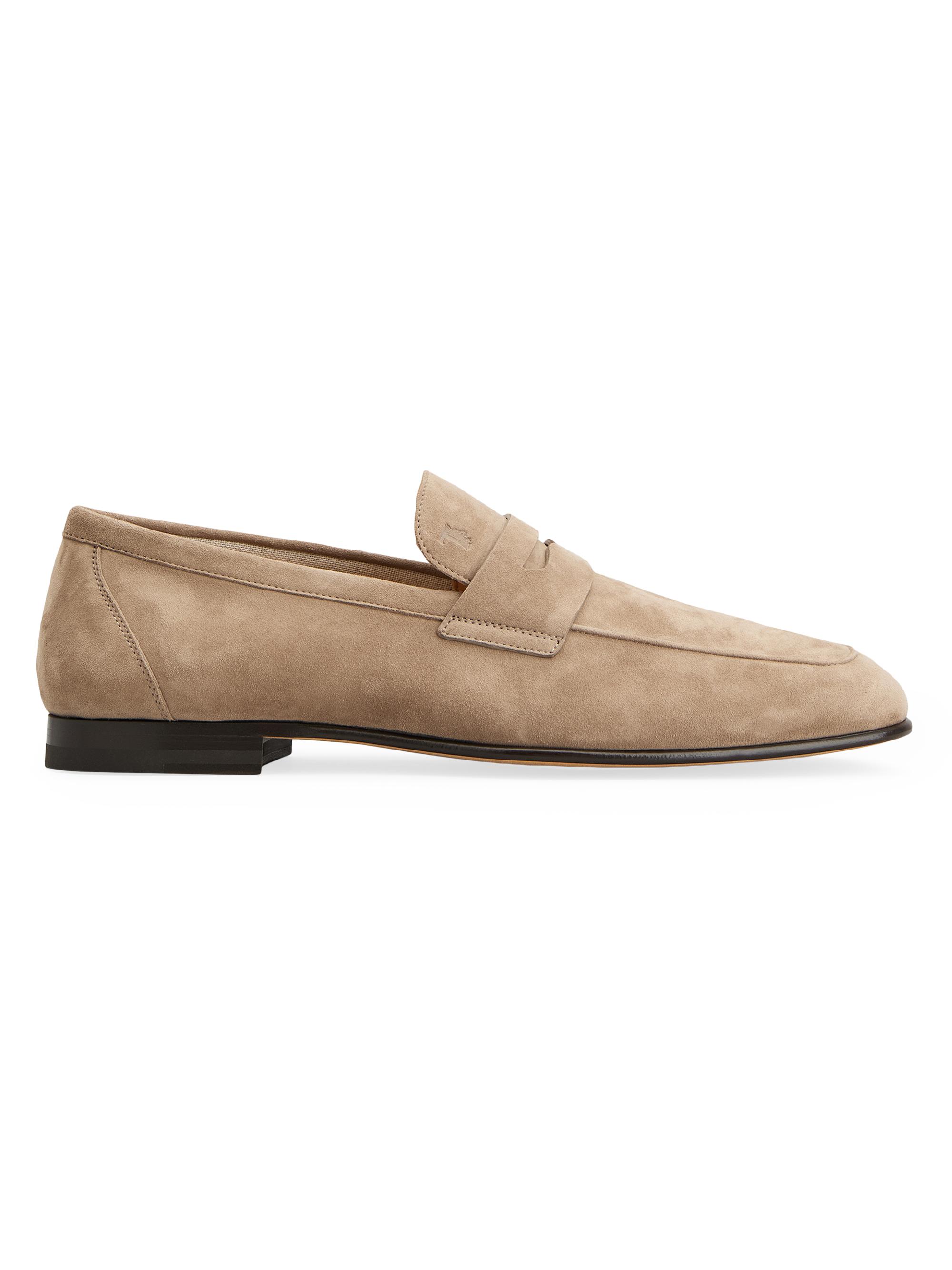 Tod's Men's Logo-Detailed Suede Loafers - Beige