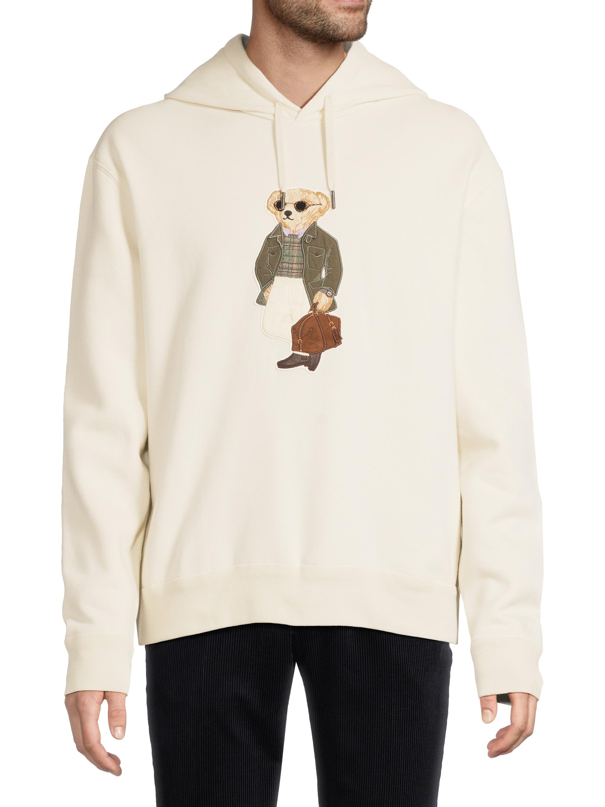 Ralph Lauren Purple Label Polo Bear Fleece Hoodie | Saks Fifth Avenue