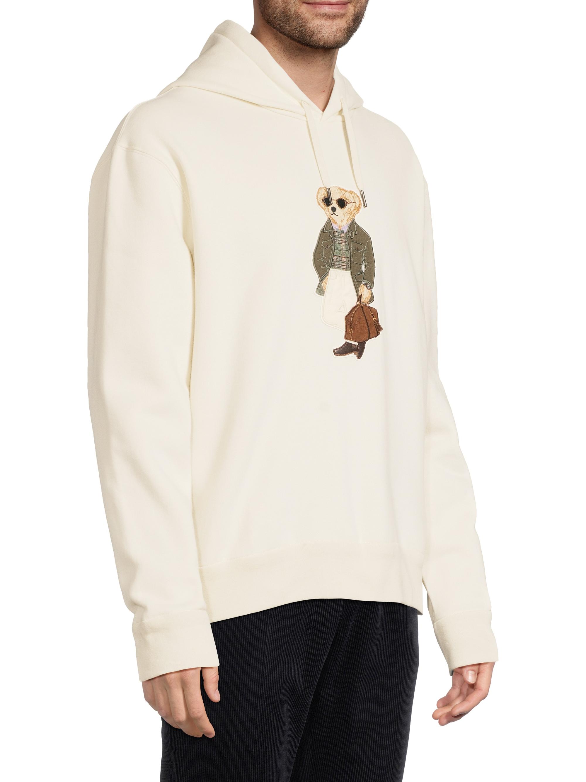 Ralph Lauren Purple Label Polo Bear Fleece Hoodie | Saks Fifth Avenue