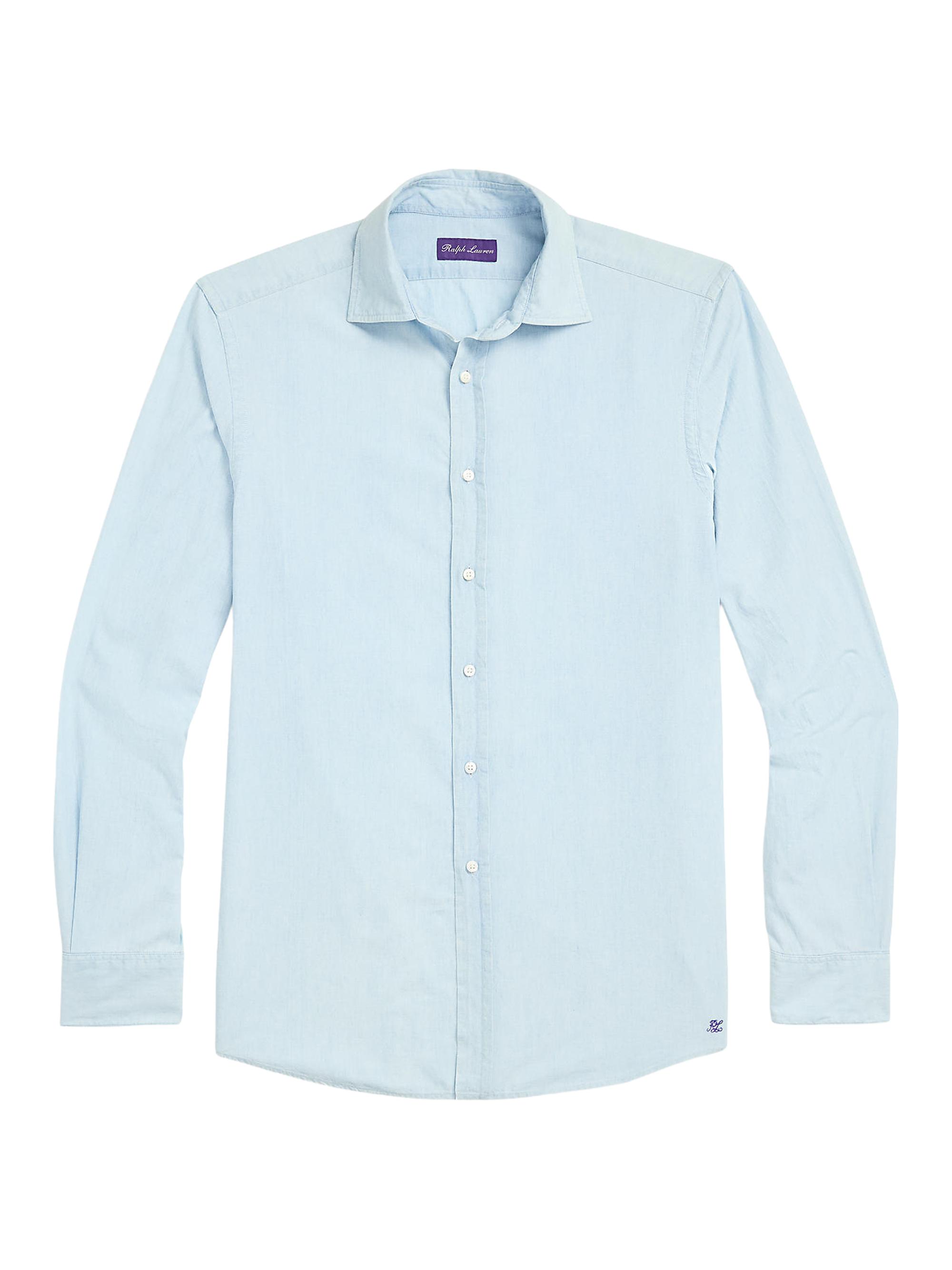 Ralph Lauren Purple Label Men's Washed Chambray Shirt - Blue