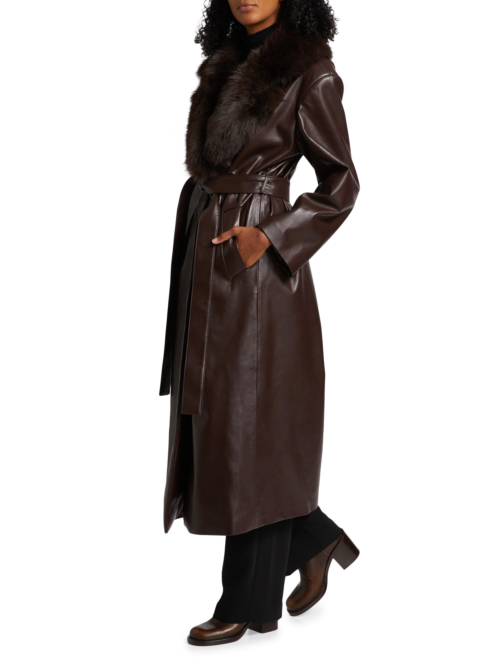 Lamarque Sarita Leather Maxi Coat | Saks Fifth Avenue