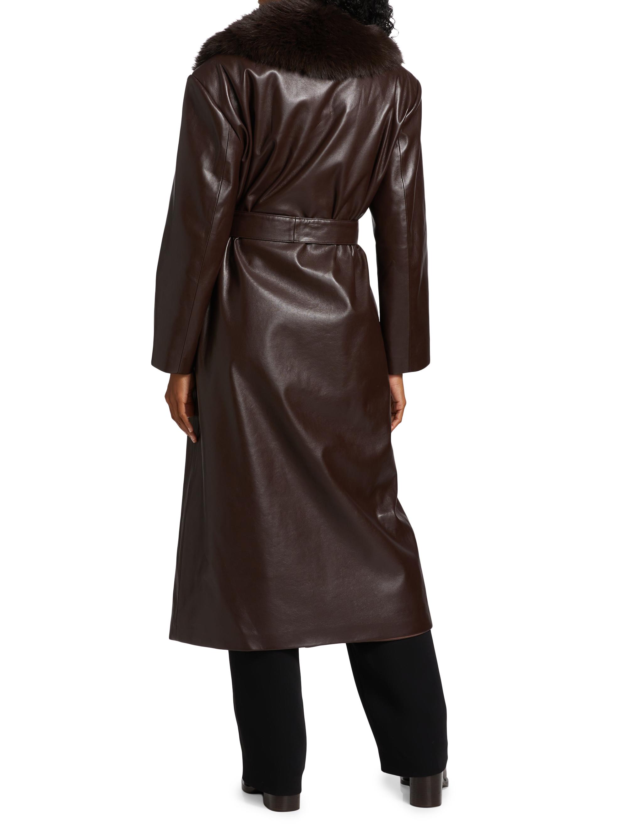 Lamarque Sarita Leather Maxi Coat | Saks Fifth Avenue