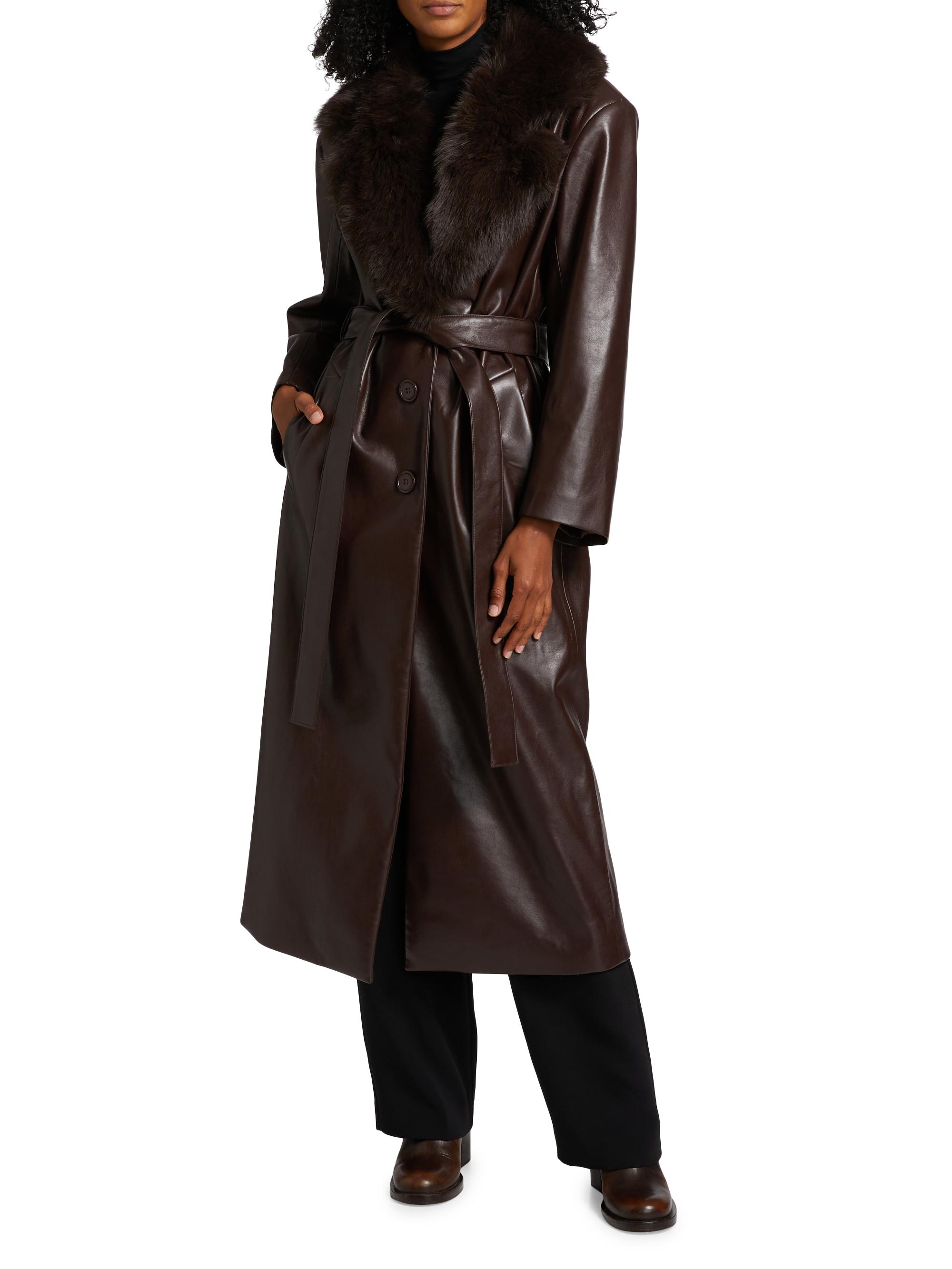 Lamarque Sarita Leather Maxi Coat | Saks Fifth Avenue