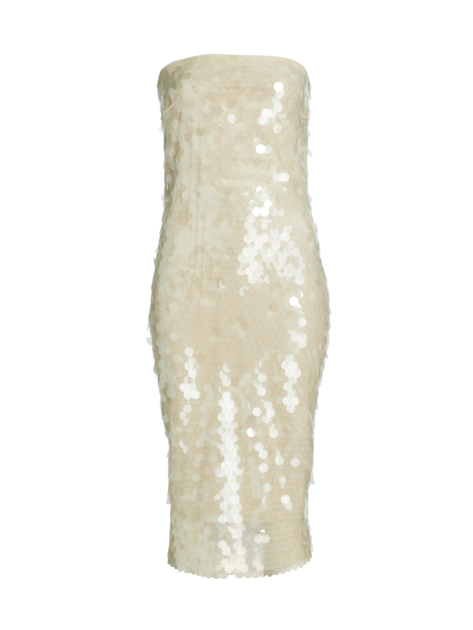 Lamarque Women's Derrica Sequined Midi-Dress - Clear