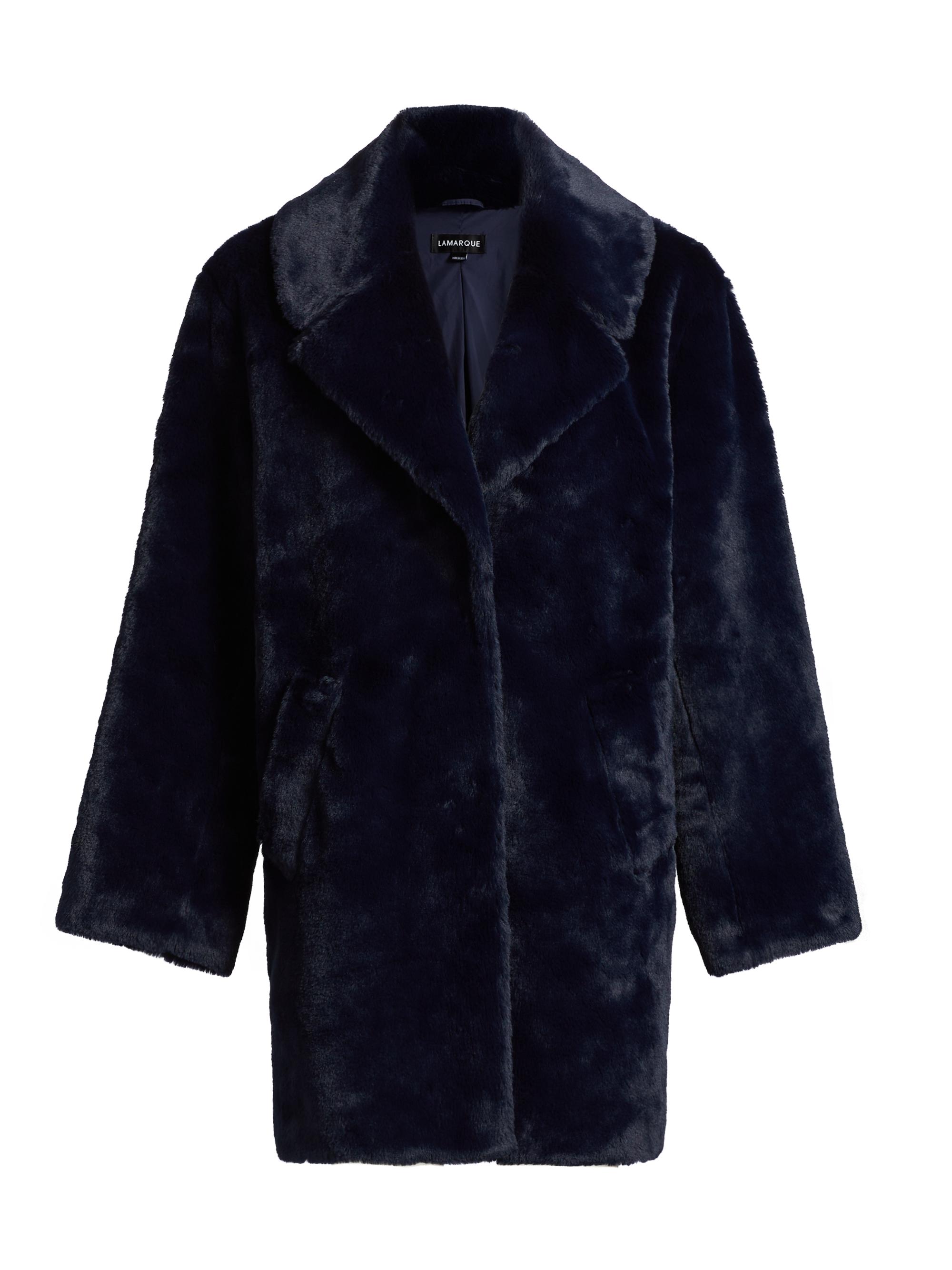 Lamarque Women's Linnea Faux Fur Coat - Dark Navy