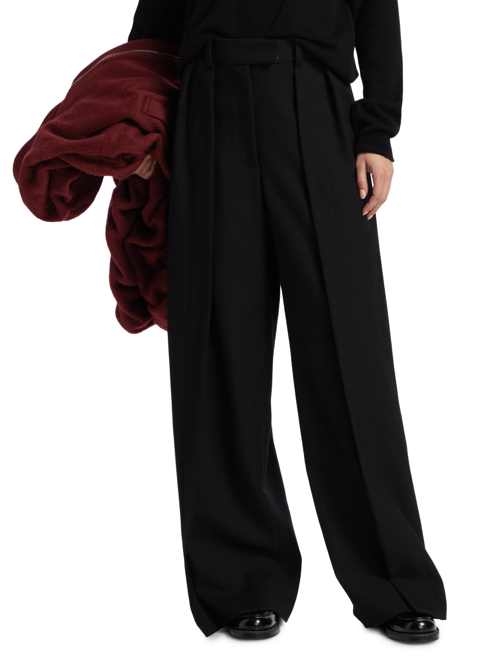anOnlyChild May Wool High-Rise Wide-Leg Pants | Saks Fifth