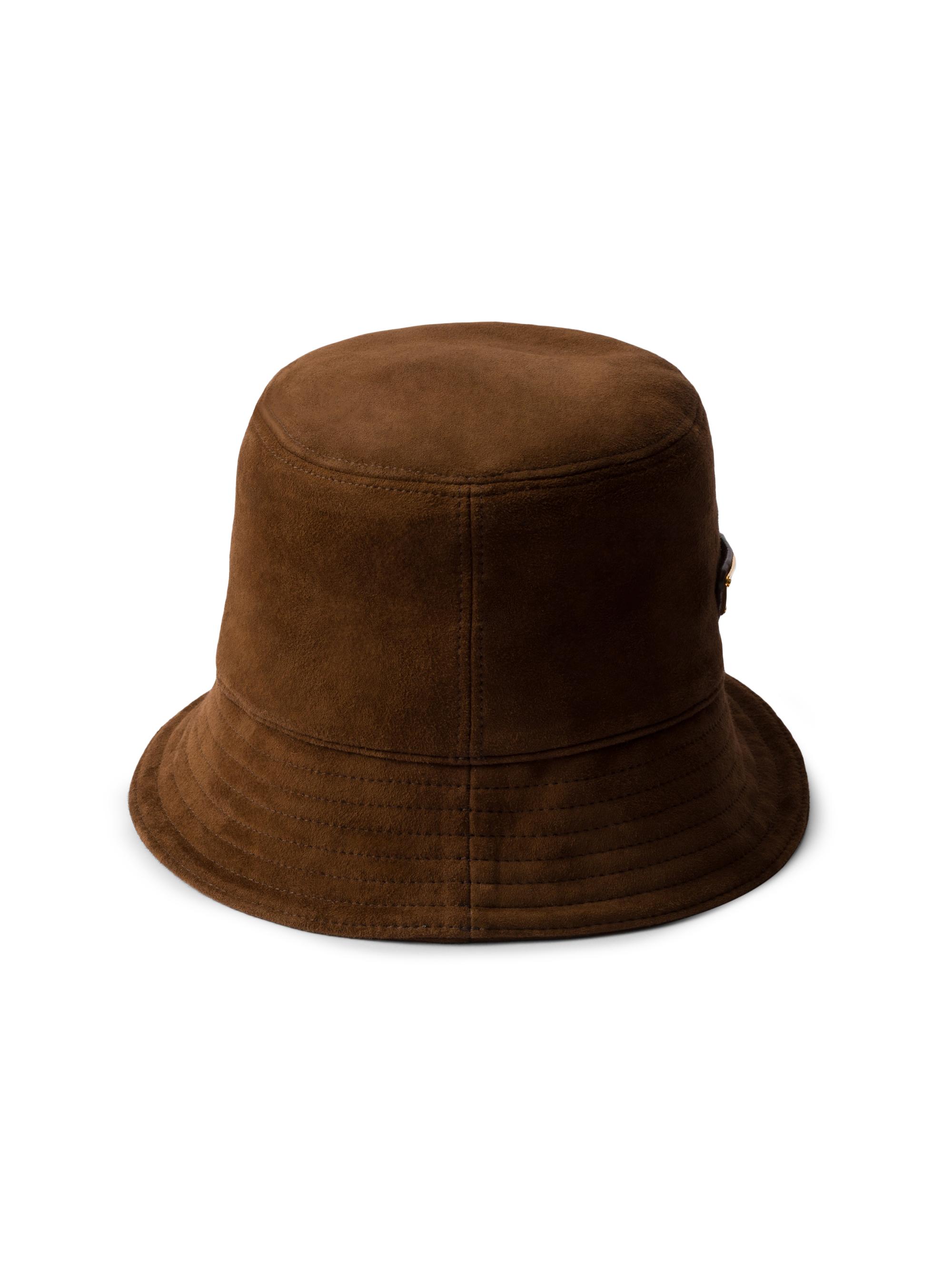 Prada Women's Suede Bucket Hat - Brown | Thumbnail 2