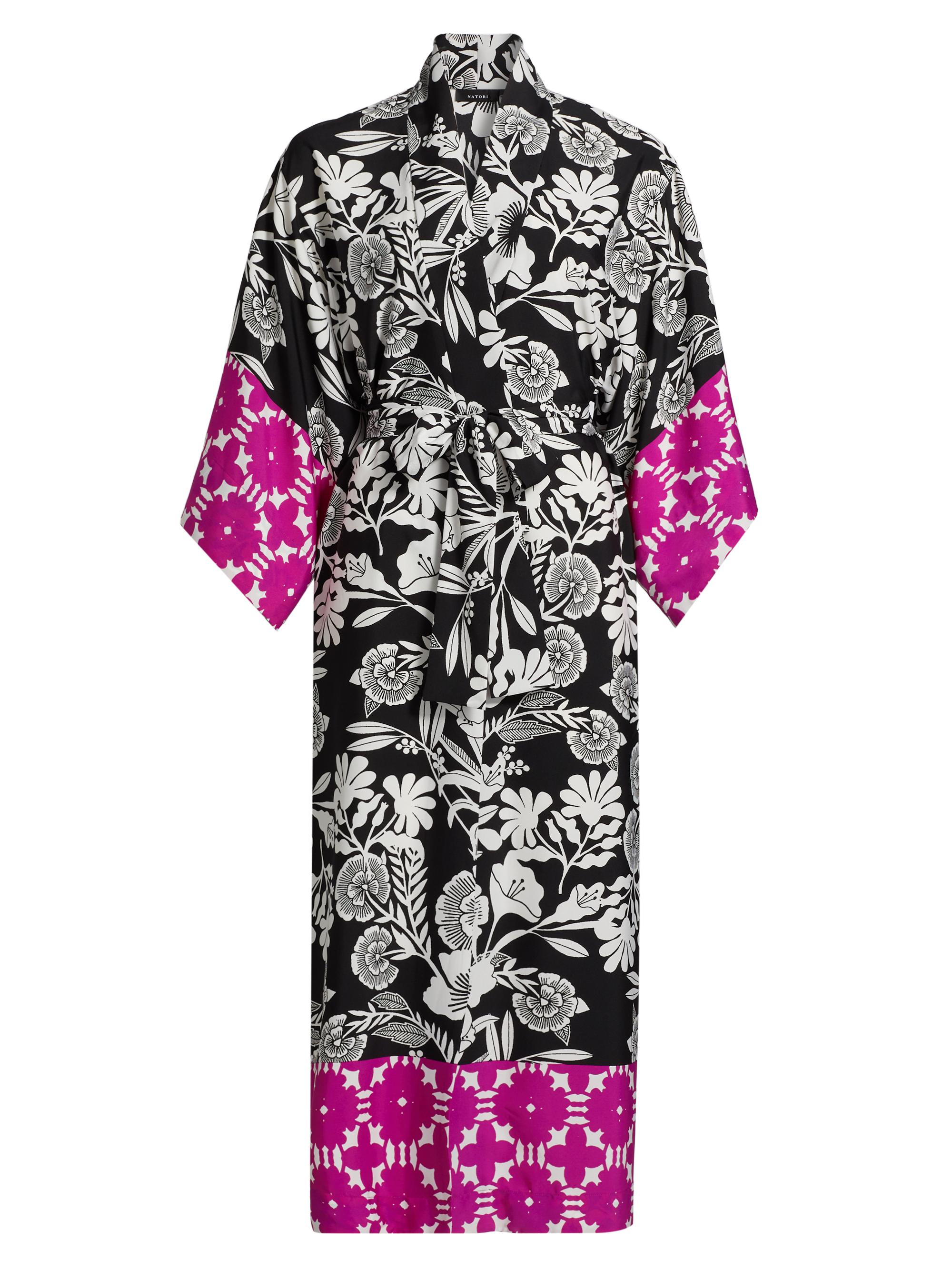 Natori Women's Botanica Floral Midi Dress - Fuchsia Black