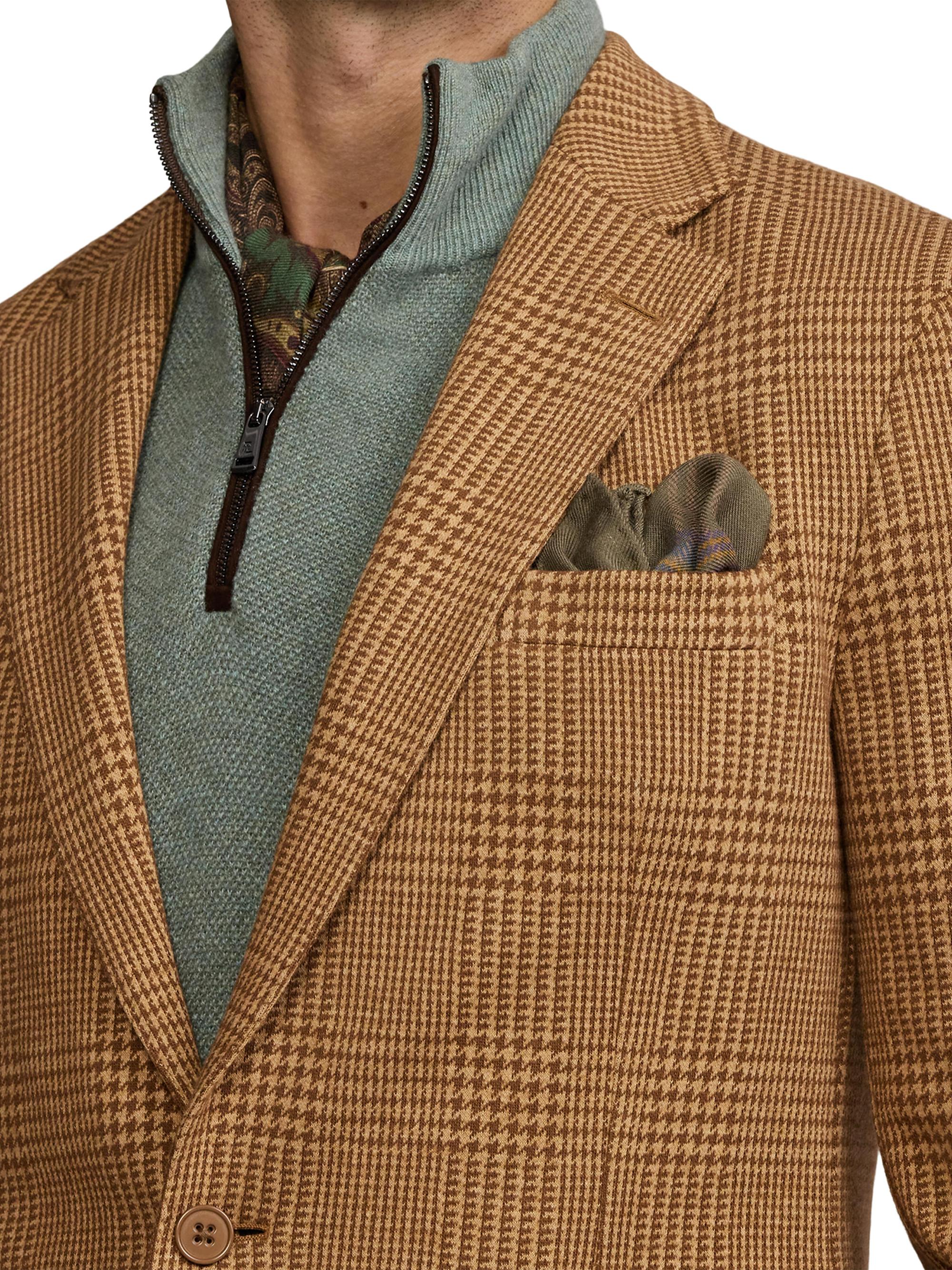 Ralph Lauren Purple Label Hadley Hand-Tailored Plaid Jersey Jacket