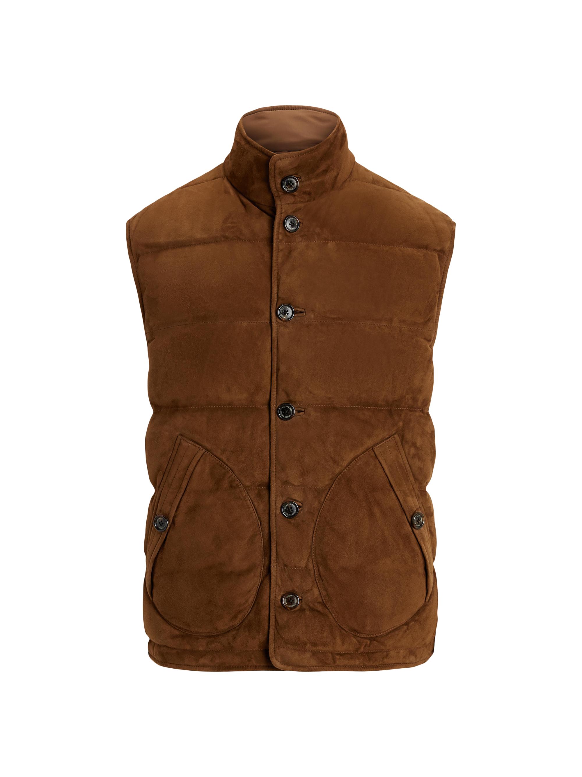 Ralph Lauren Purple Label Mardell Reversible Suede Down Vest