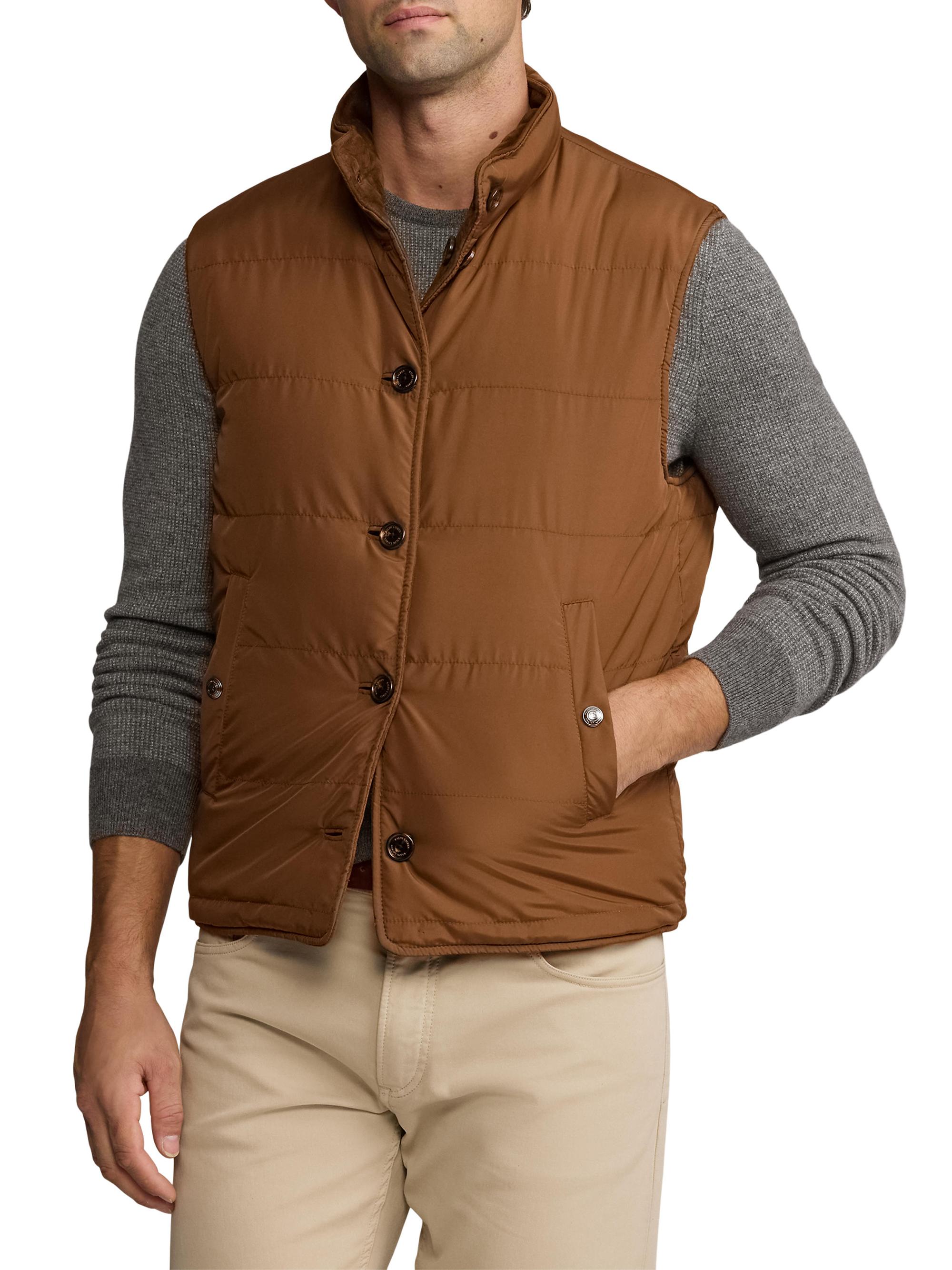 Ralph Lauren Purple Label Mardell Reversible Suede Down Vest