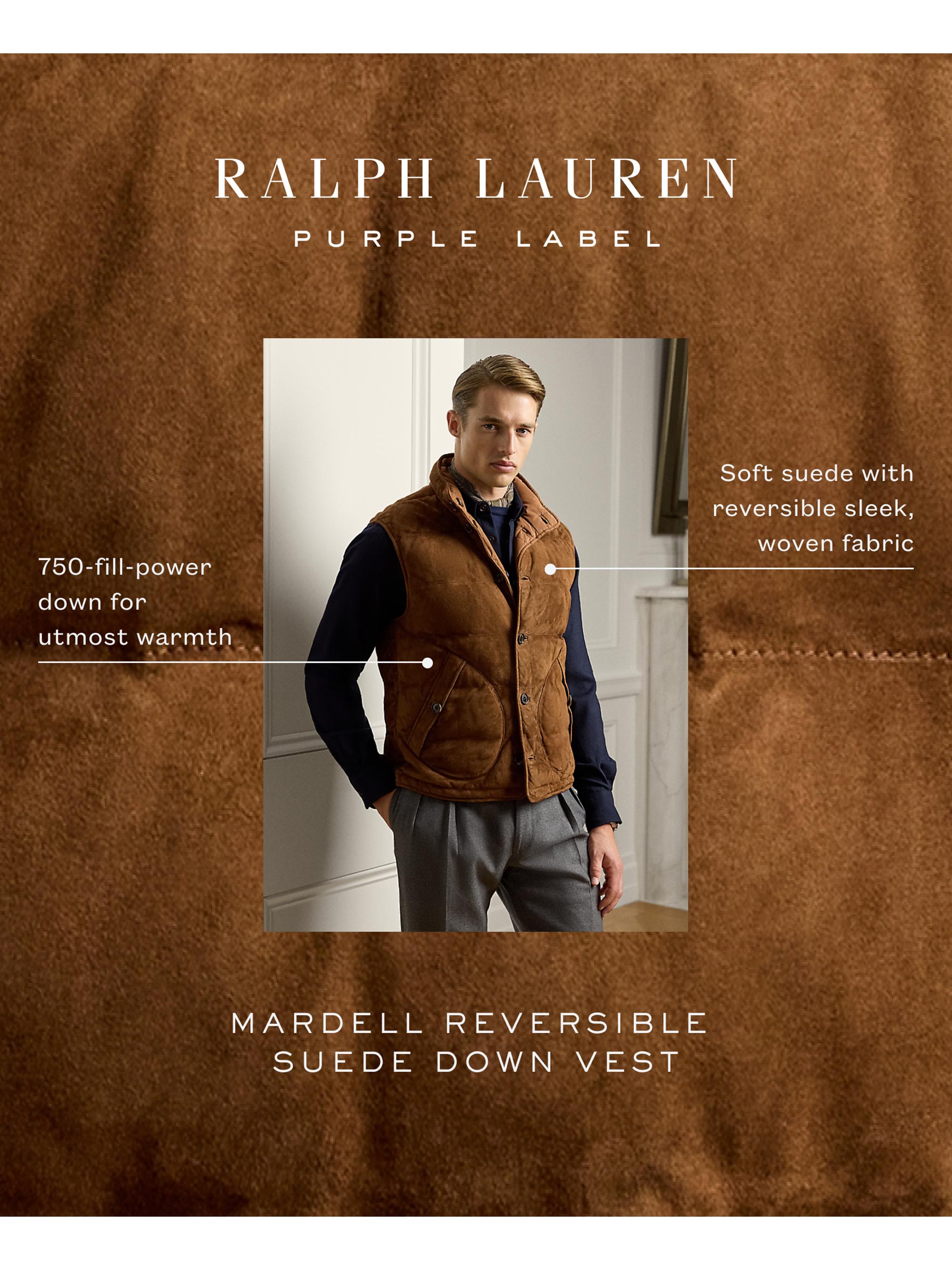 Ralph Lauren Purple Label Mardell Reversible Suede Down Vest