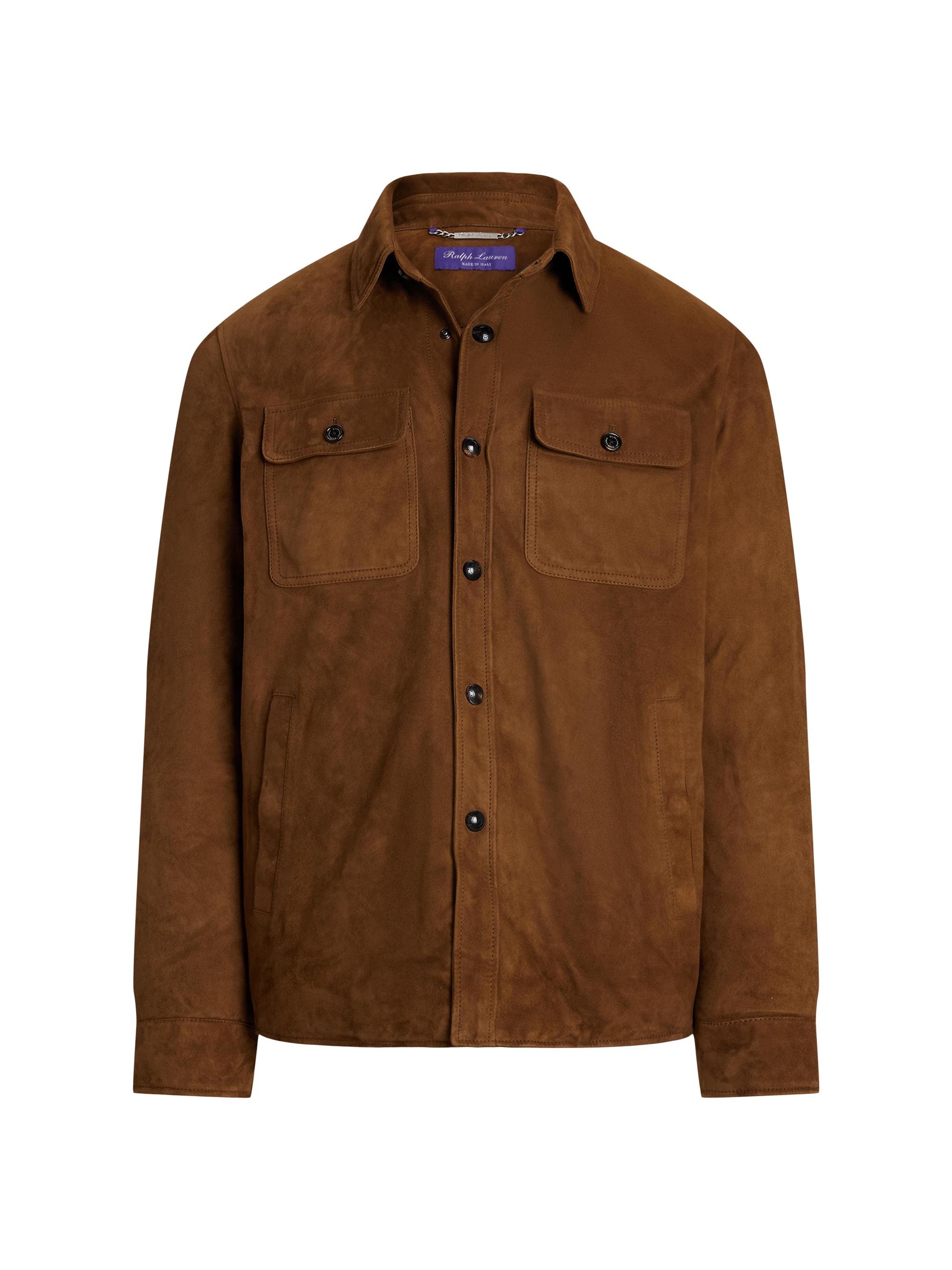 Ralph Lauren Purple Label Suede Down Shirt Jacket | Saks Fifth Avenue