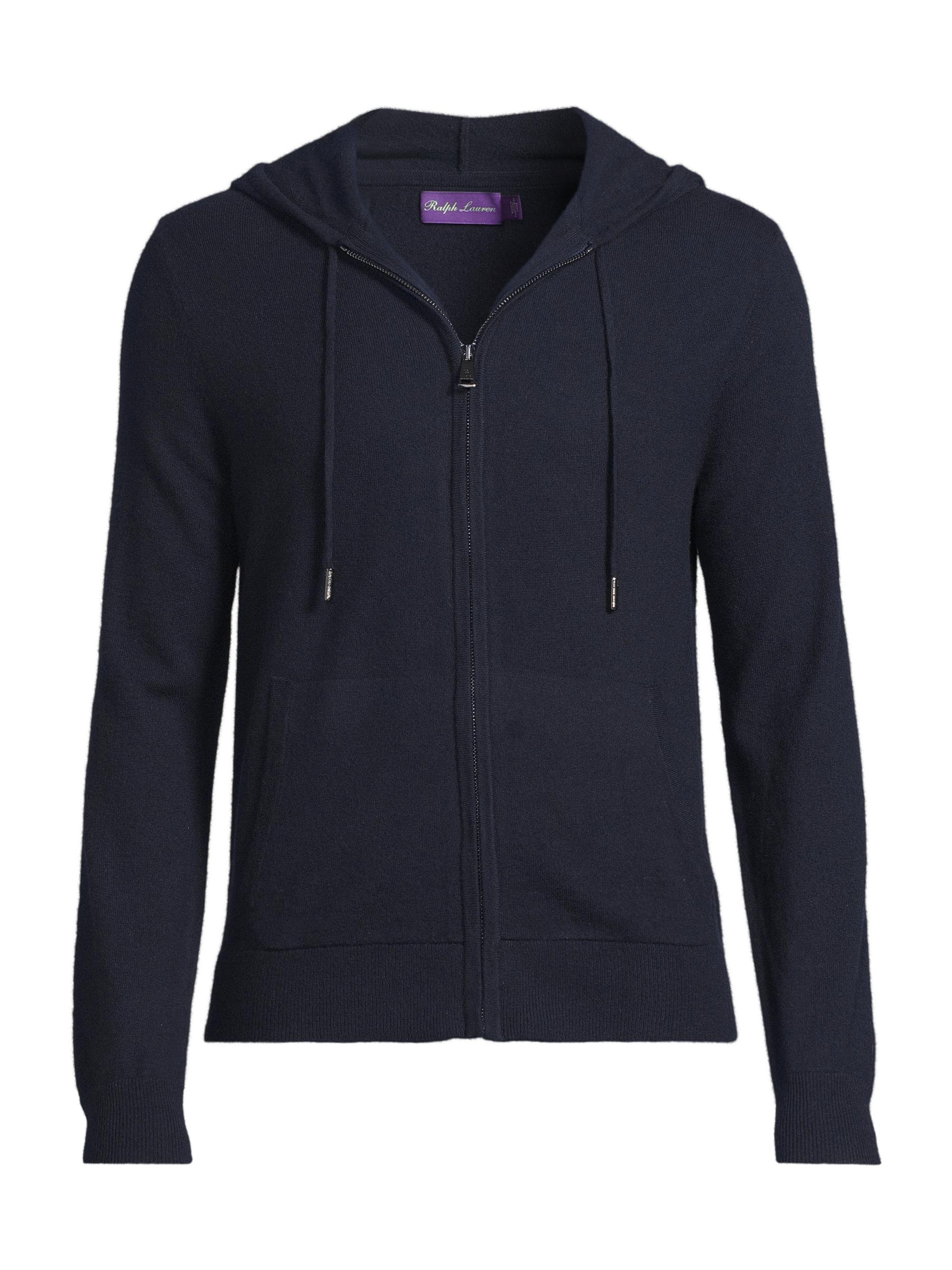 Ralph Lauren Purple Label Wool-Cashmere Hooded Full-Zip Sweater