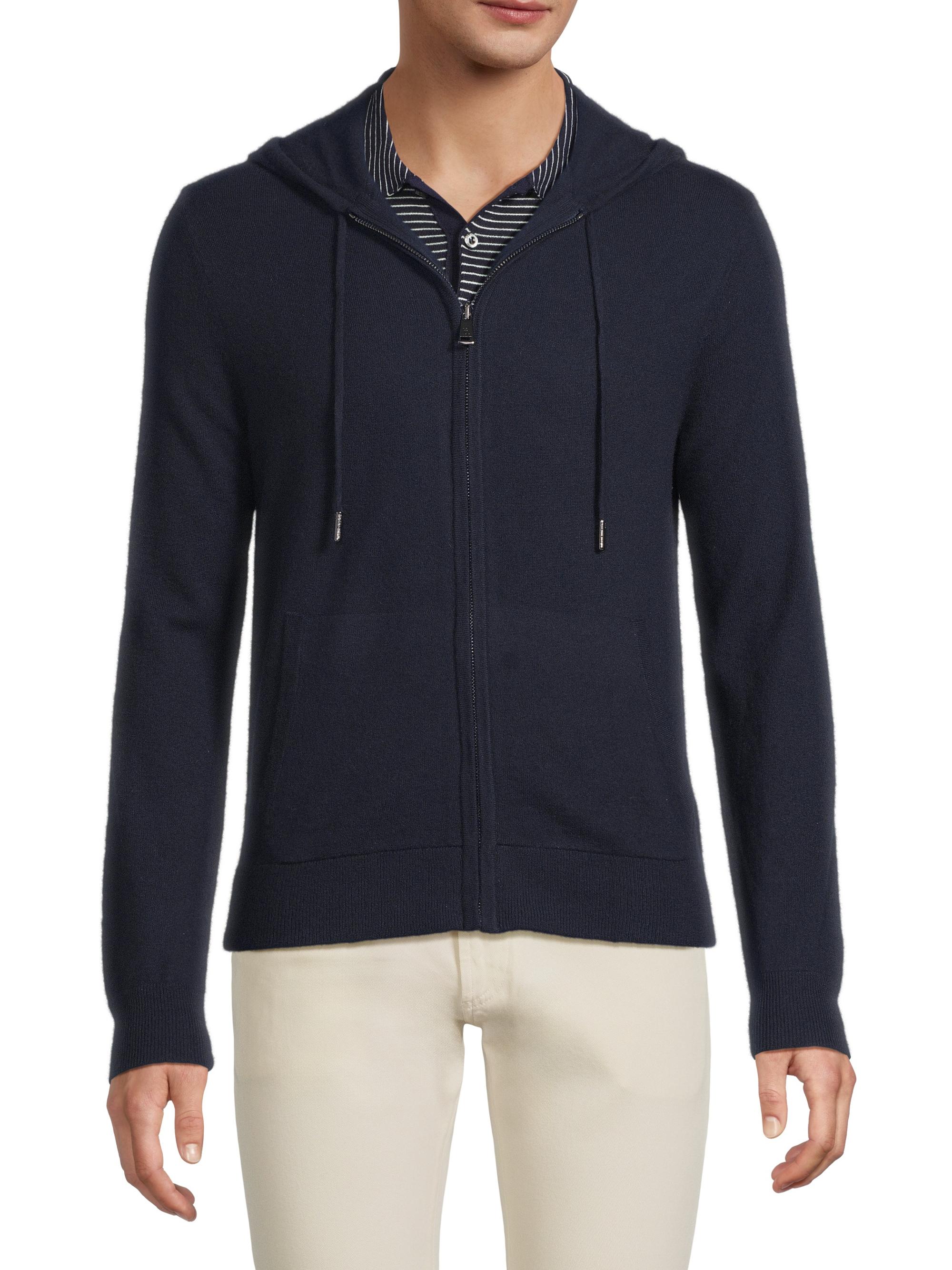 Ralph Lauren Purple Label Wool-Cashmere Hooded Full-Zip Sweater