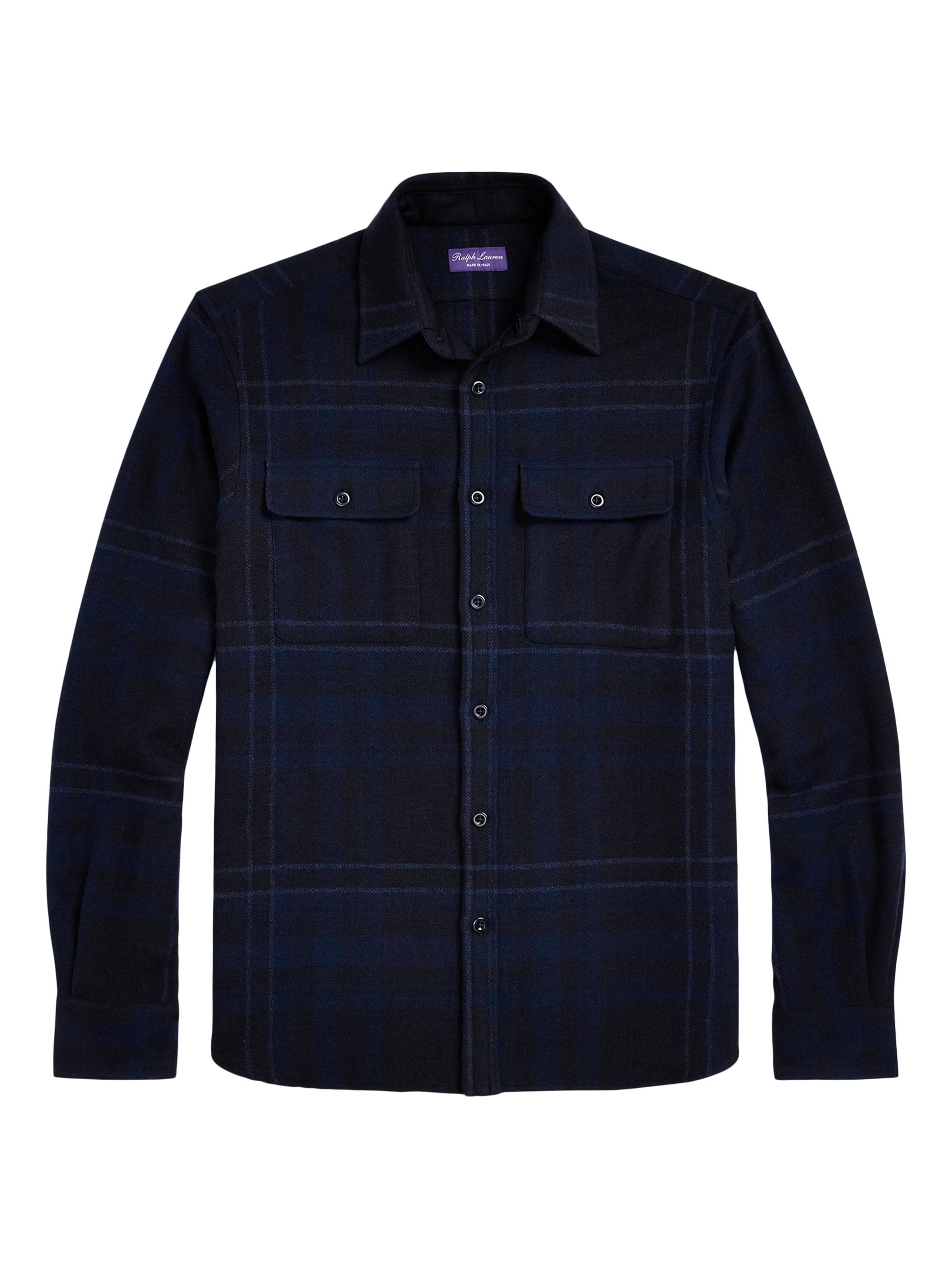 Ralph Lauren Purple Label Plaid Wool-Blend Shirt | Saks Fifth Avenue