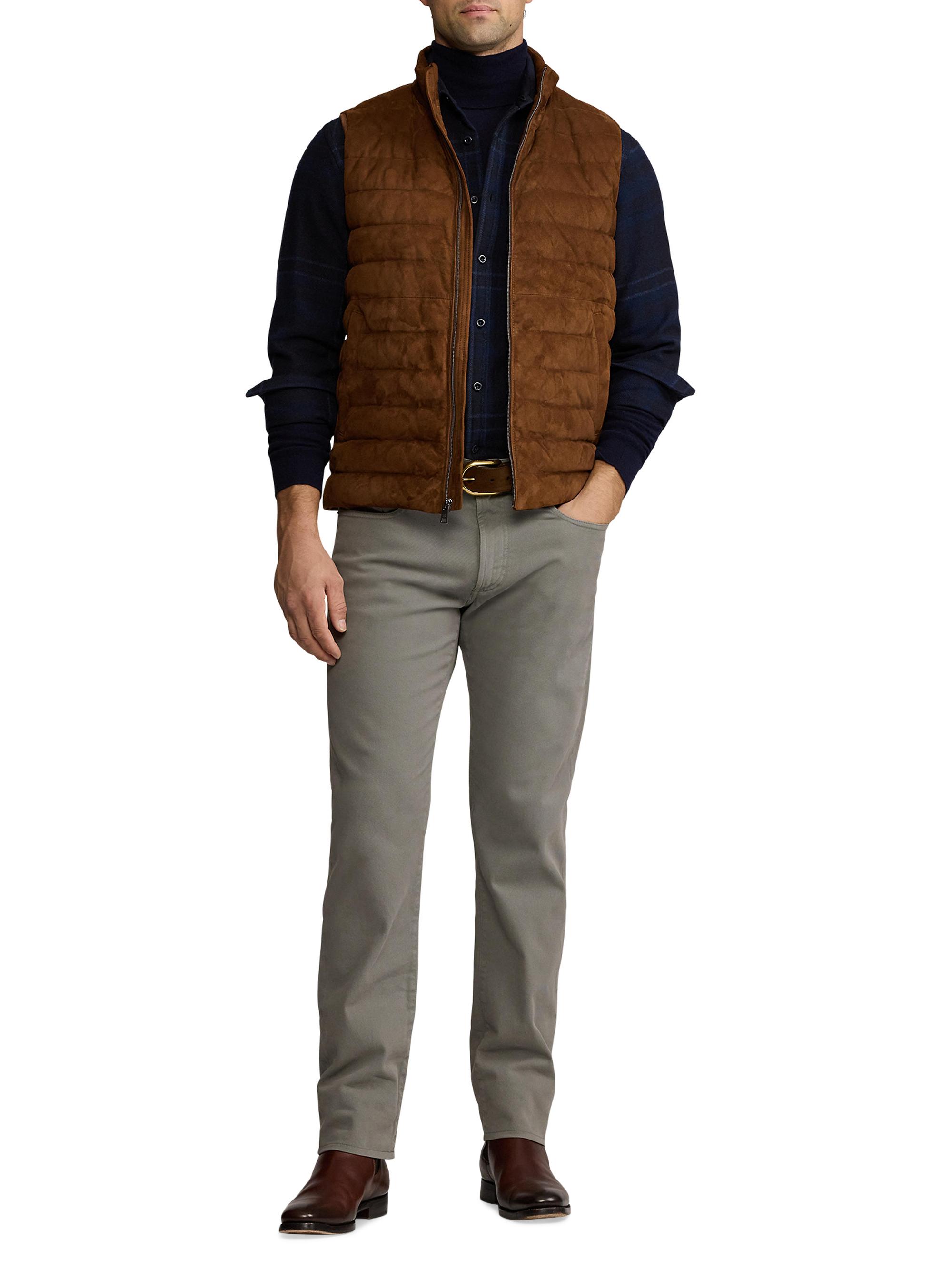 Ralph Lauren Purple Label Men's Plaid Wool-Blend Shirt - Navy