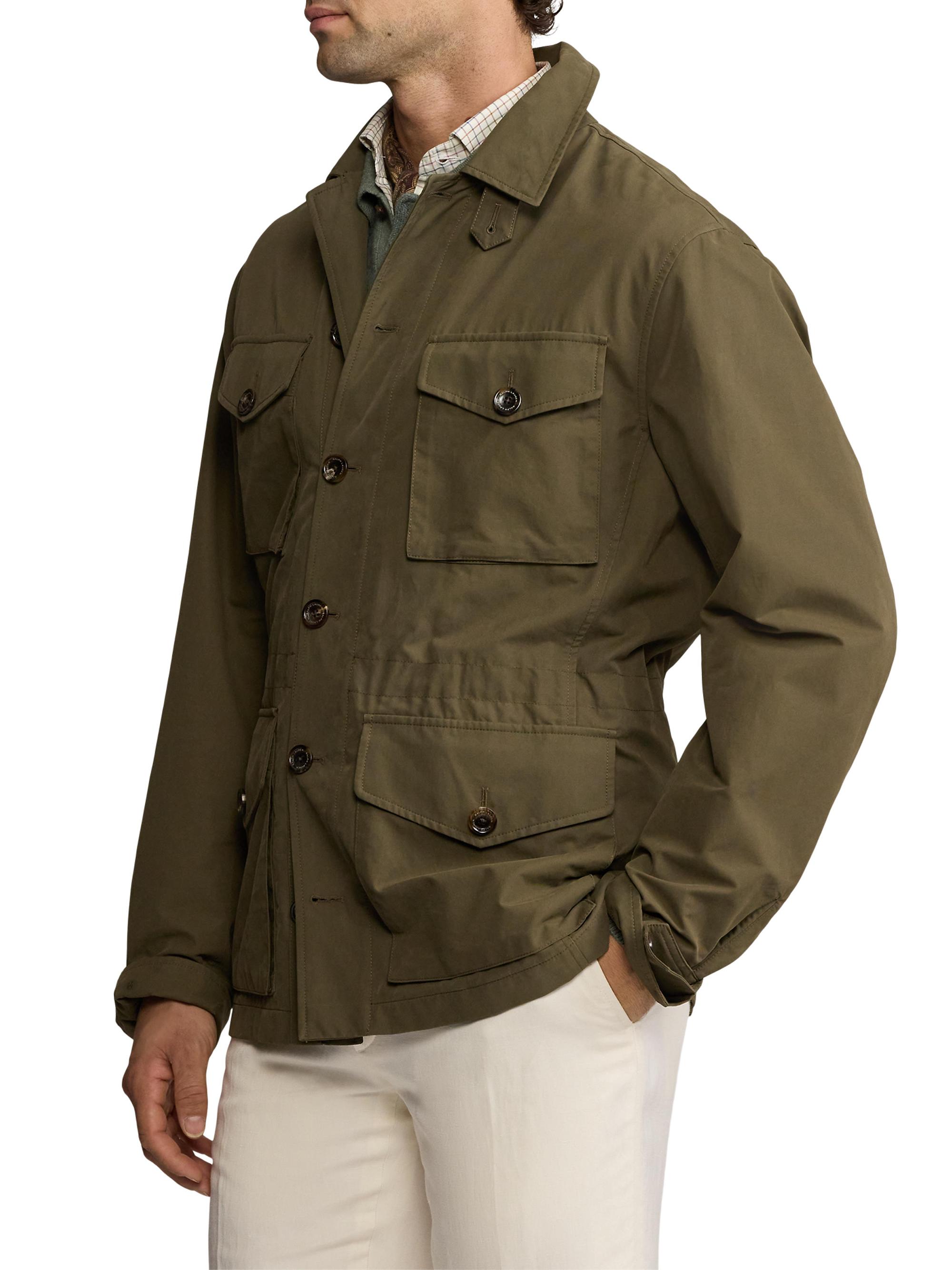 ジャケット・アウター RALPH LAUREN PURPLE LABEL 2023SS Ralph Lauren Purple Label Cotton Twill Flap Pocket Jacket | Saks