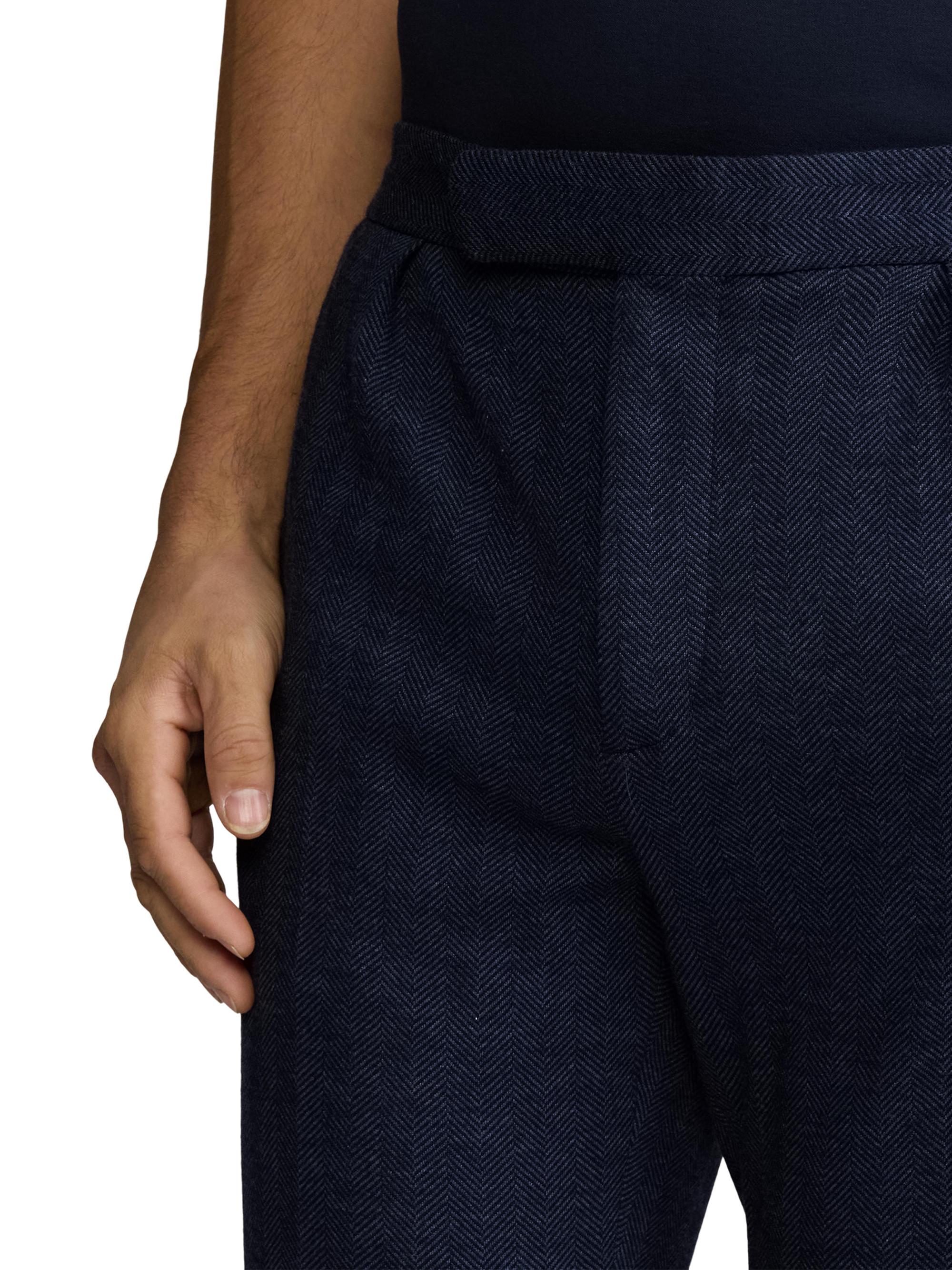 Ralph Lauren Purple Label Hand-Tailored Herringbone Suit Trousers