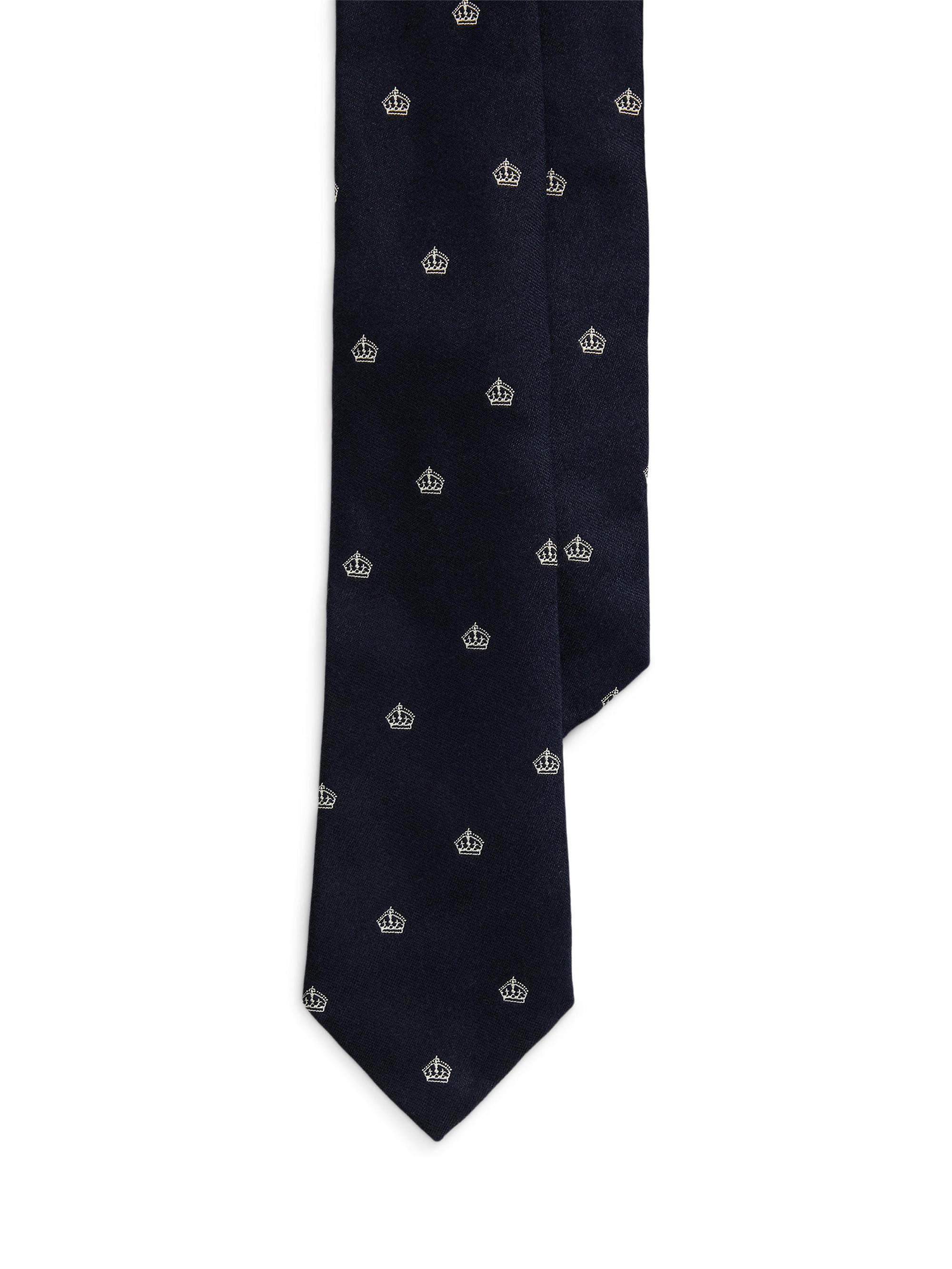 Ralph Lauren Purple Label Men's Silk-Cashmere Club Tie - Navy