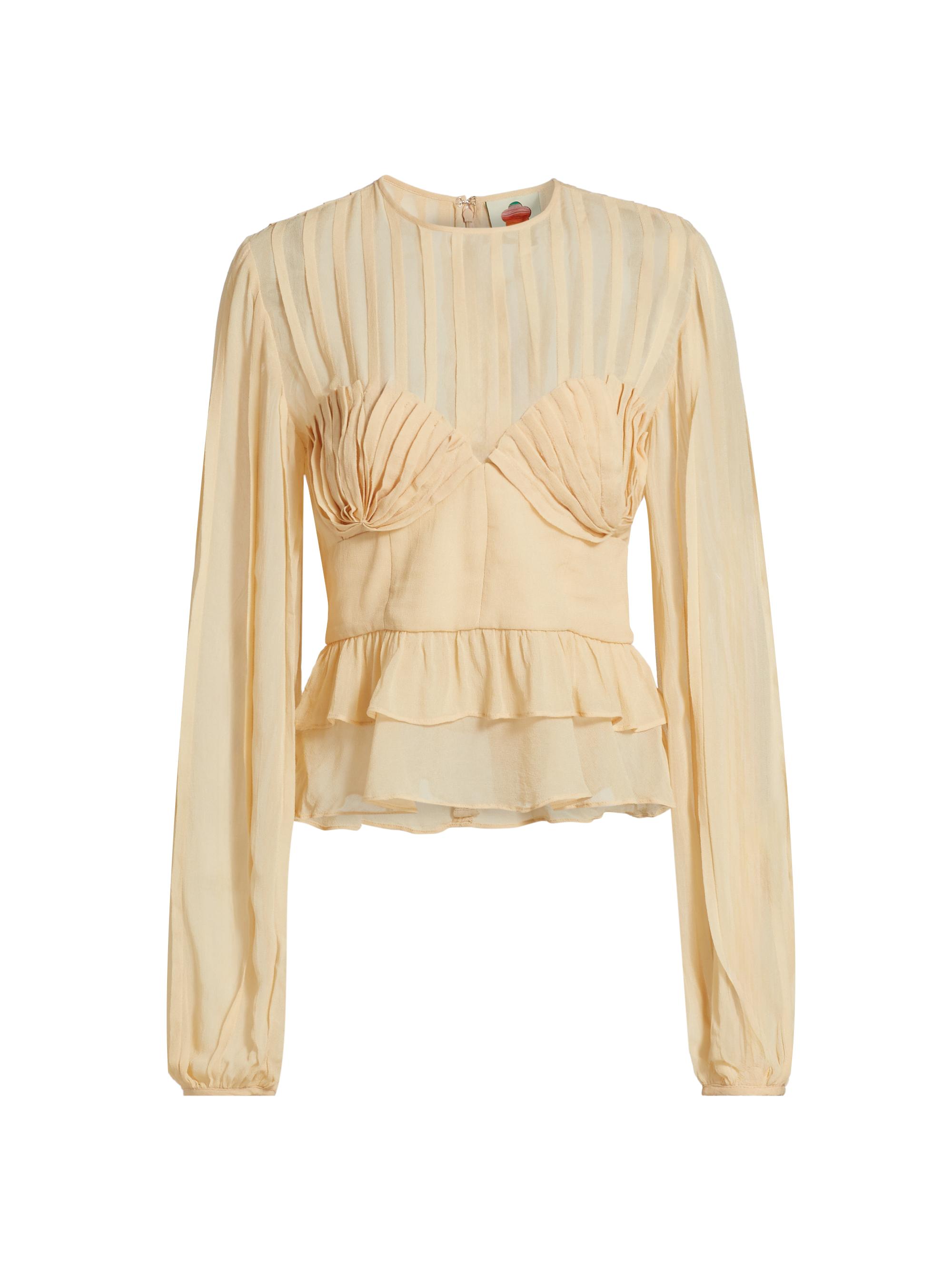 Farm Rio Pleated Bust Blouse | Saks Fifth Avenue
