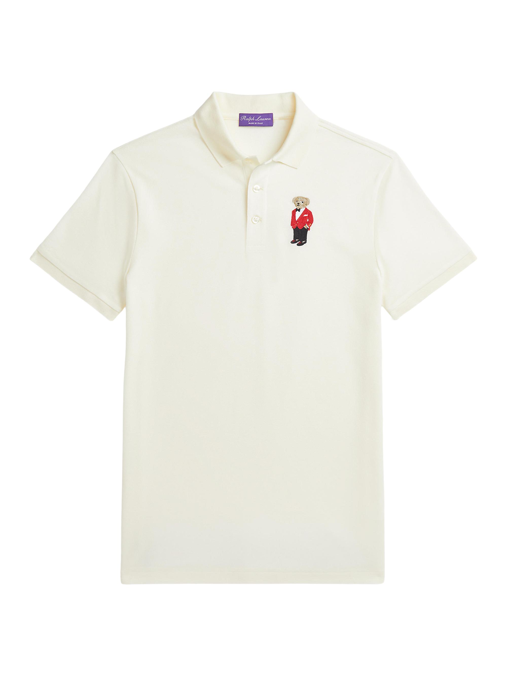 Ralph Lauren Purple Label Men's Lunar New Year Polo Bear Polo Shirt - Classic Cream