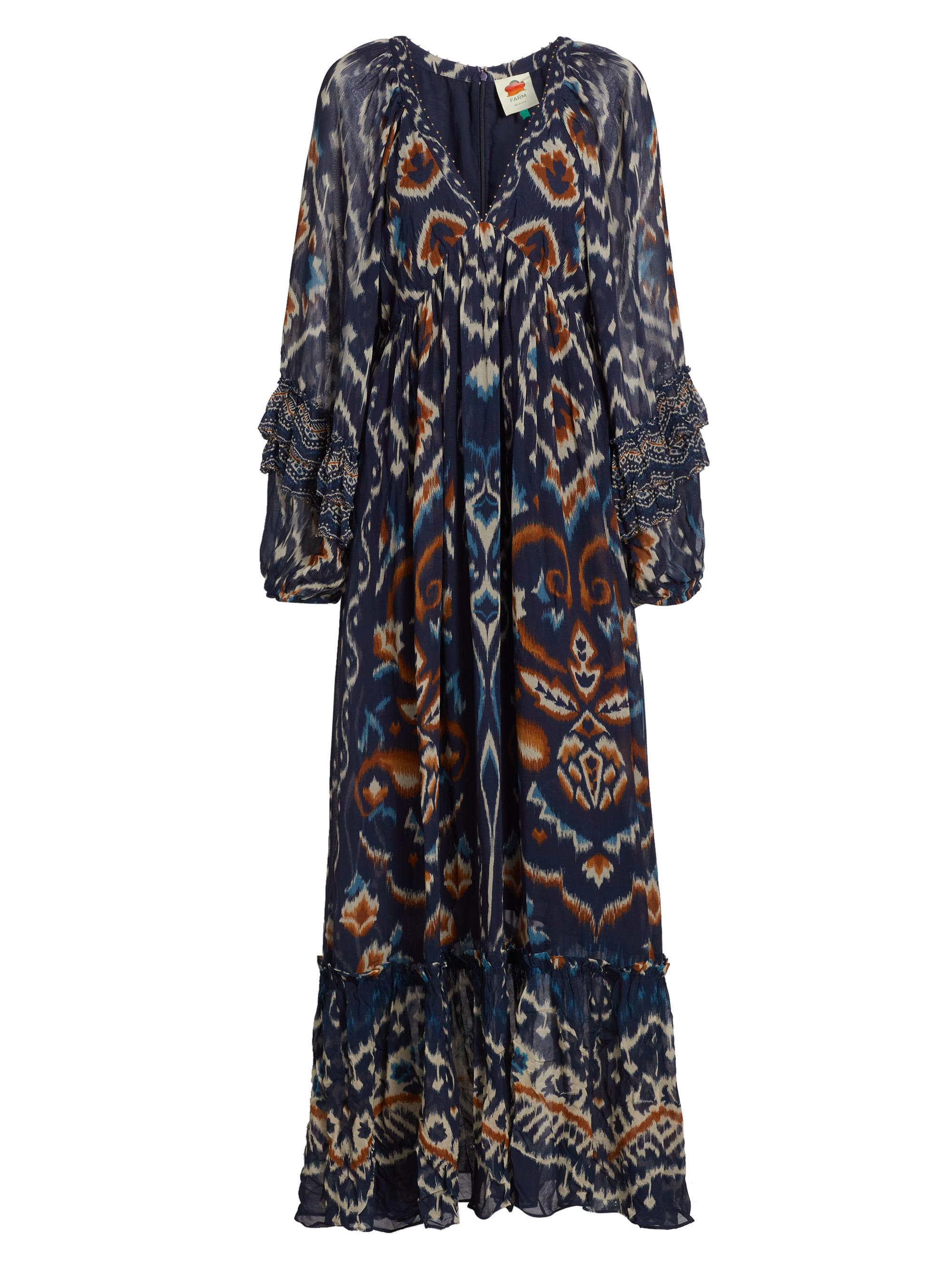Farm Rio Pineapple Ikat-Inspired Maxi Dress Saks Fifth Avenue