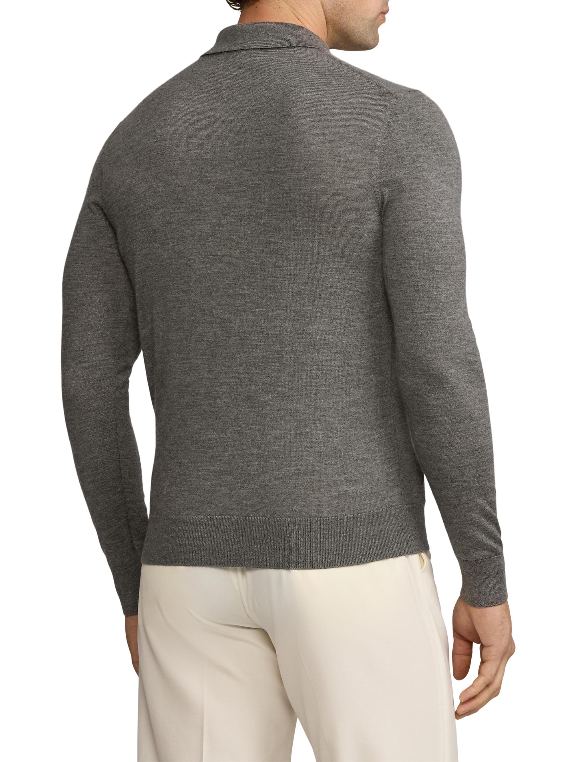 Ralph Lauren Purple Label Cashmere Polo-Collar Sweater | Saks