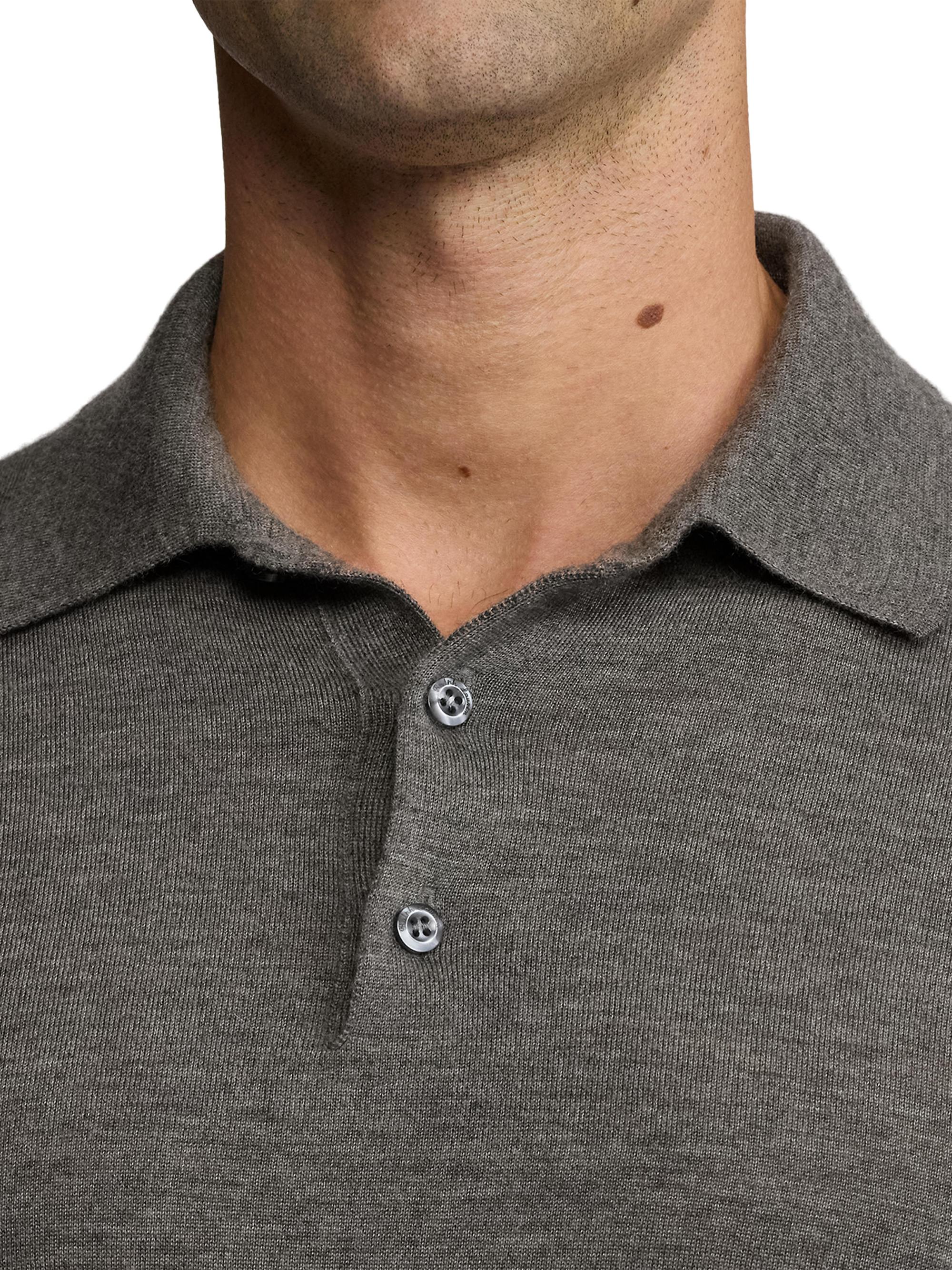 Ralph Lauren Purple Label Cashmere Polo-Collar Sweater | Saks