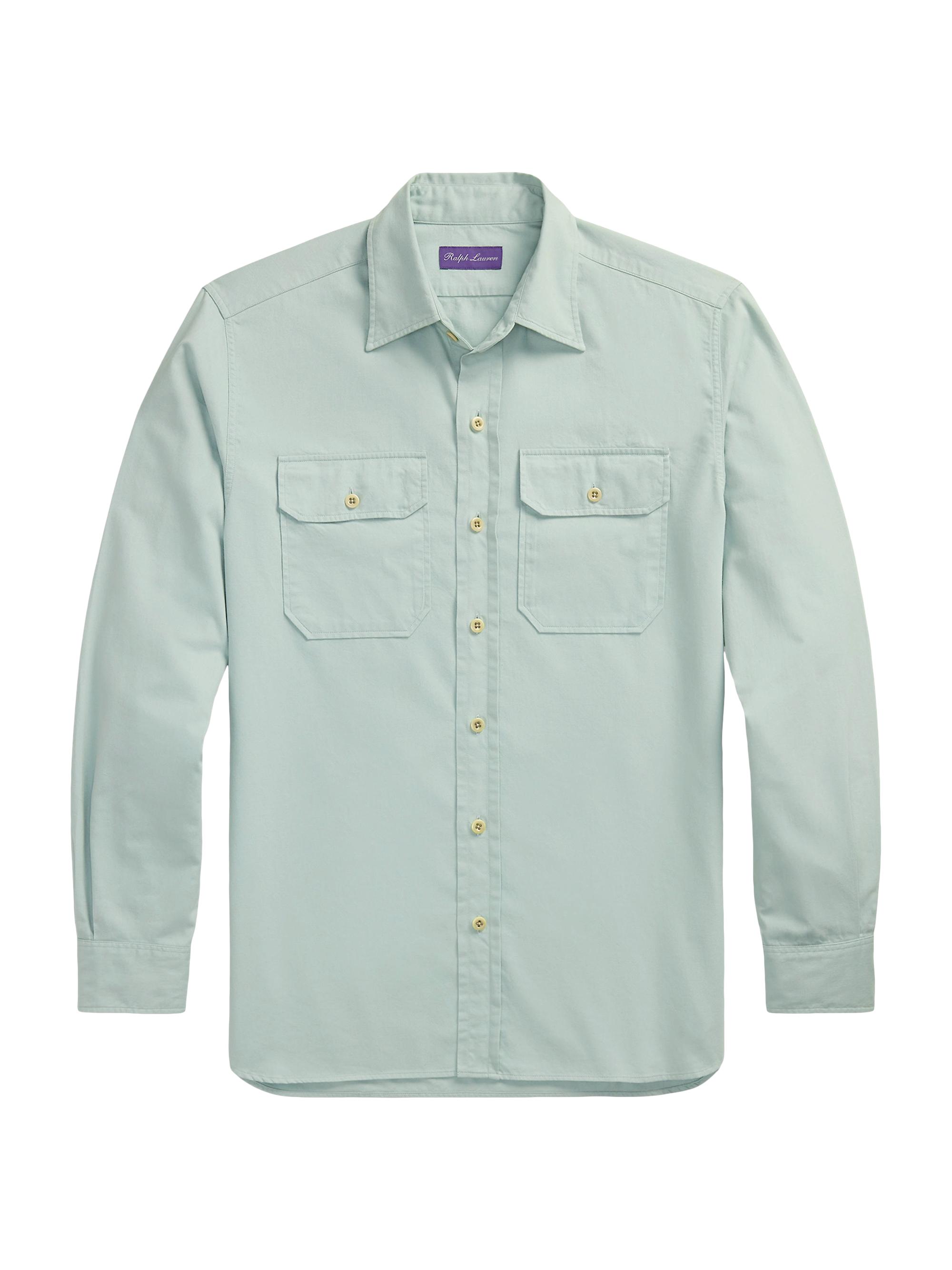 Ralph Lauren Purple Label Men's Chino Twill Shirt - Antique Light Green