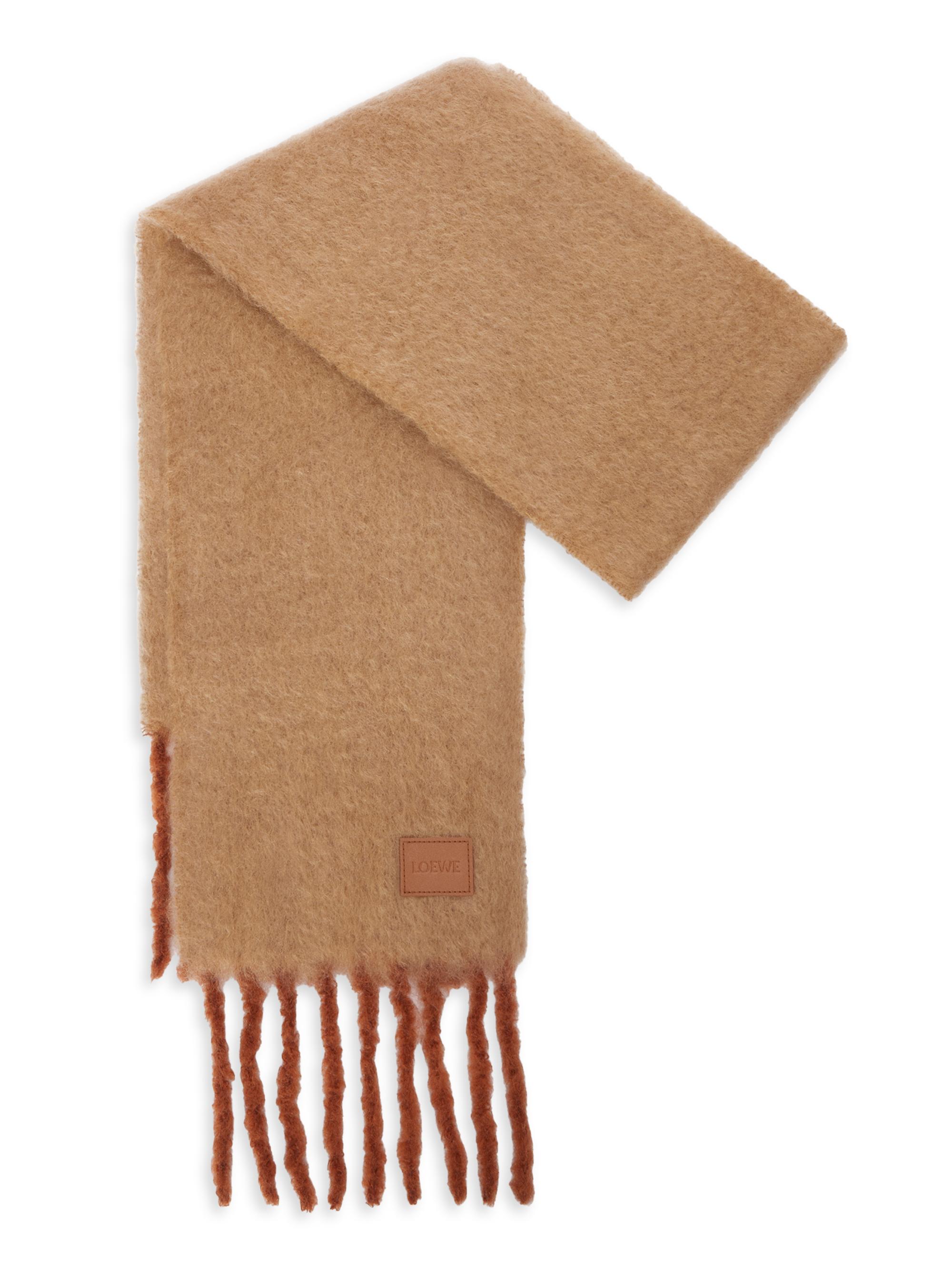 LOEWE Women's Mohair-Blend Scarf - Beige Orange