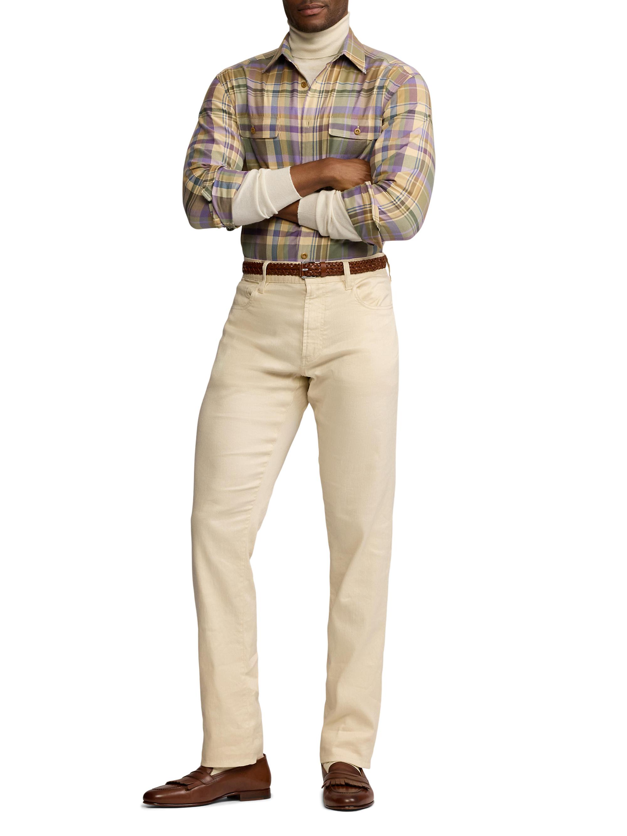 Ralph Lauren Purple Label Men's Flashlight Plaid Button-Up Shirt