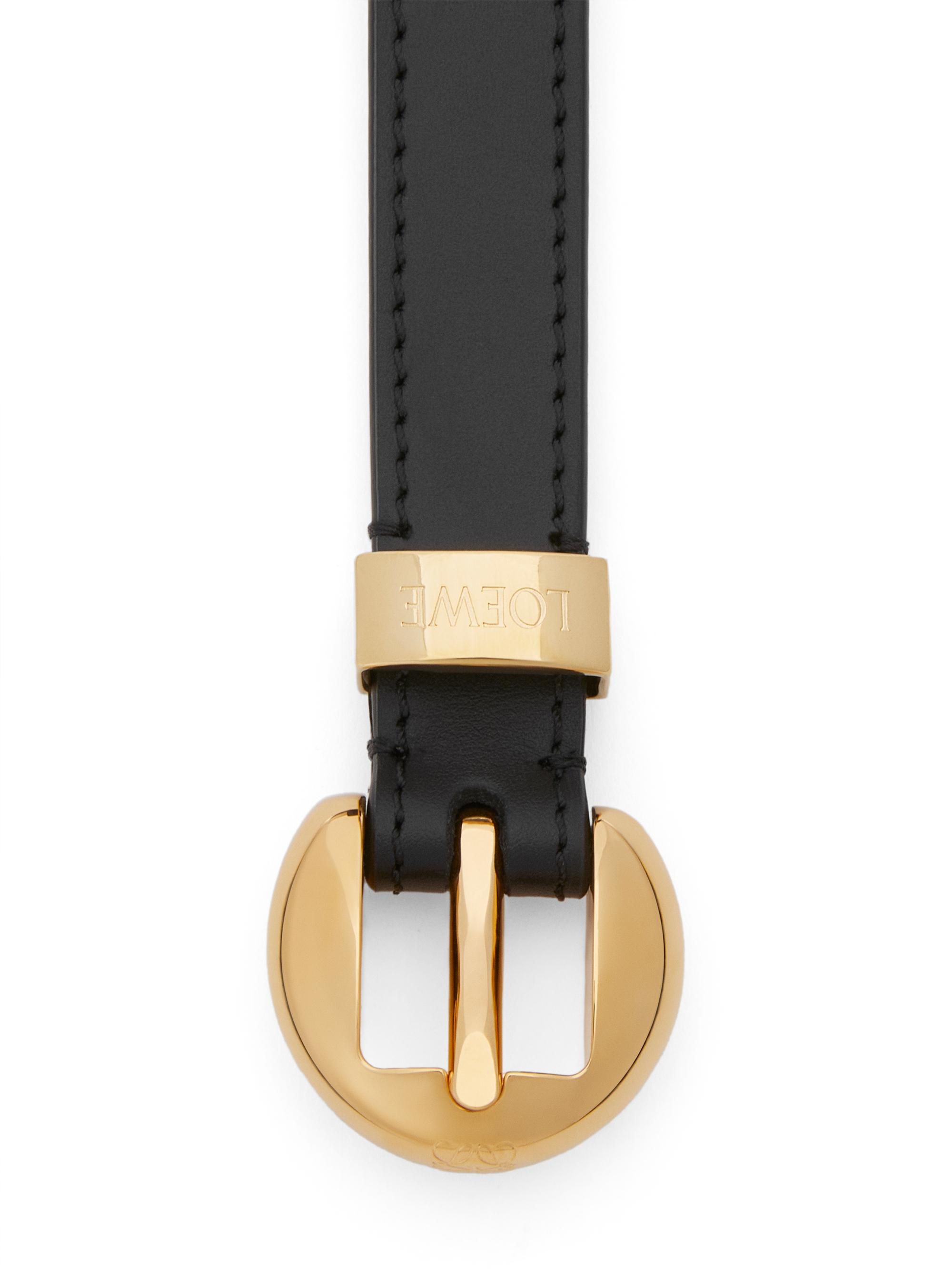 小物 LOEWE Black calfskin belt LOEWE Pebble Leather Belt | Saks Fifth Avenue