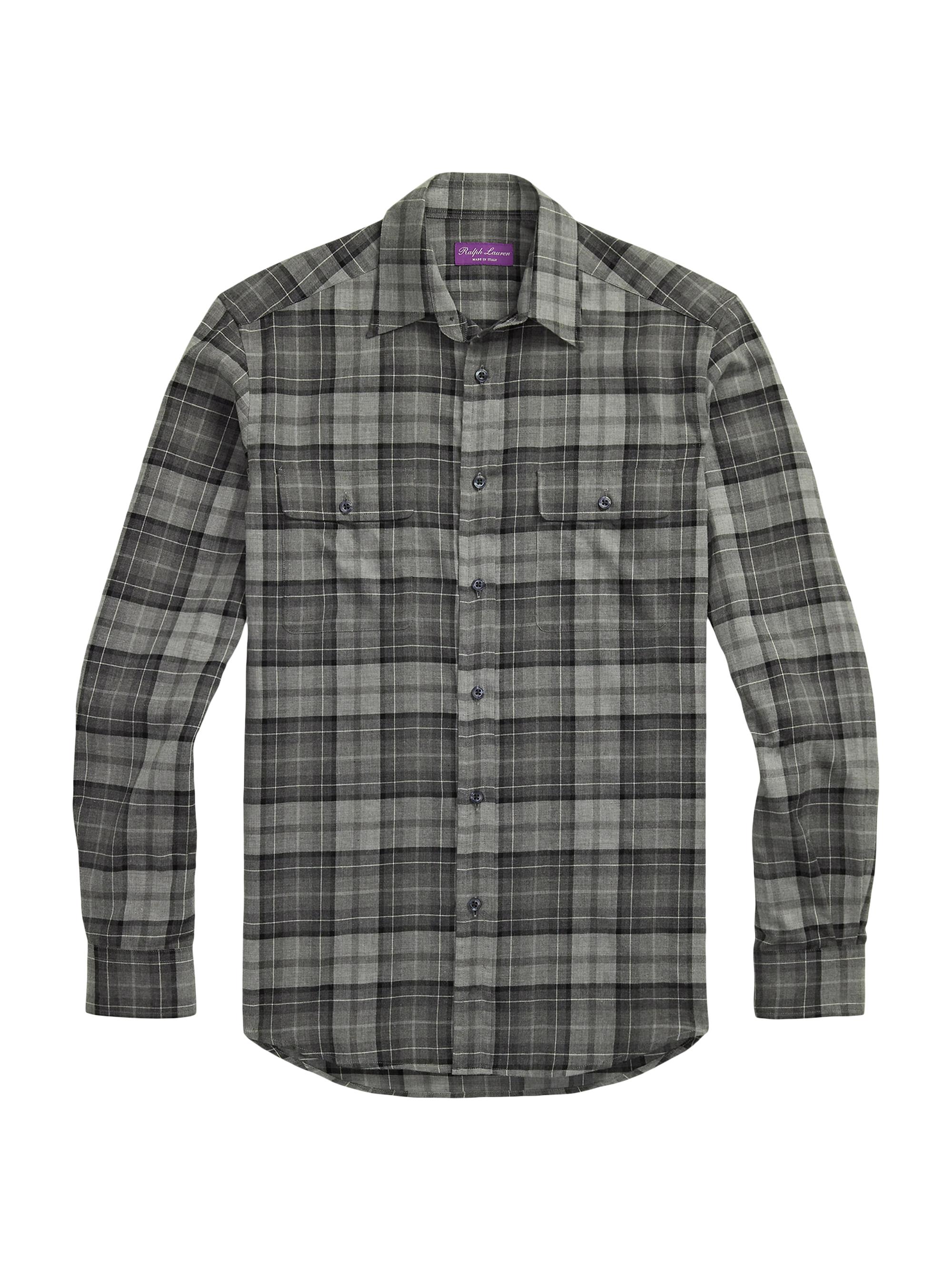 Ralph Lauren Purple Label Plaid Twill Shirt | Saks Fifth Avenue