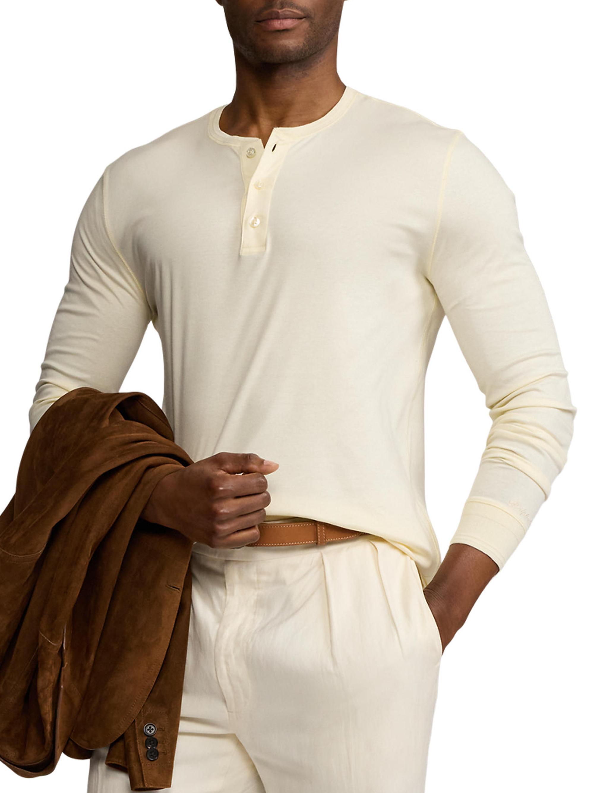 Ralph Lauren Purple Label Interlock Henley Shirt | Saks Fifth Avenue