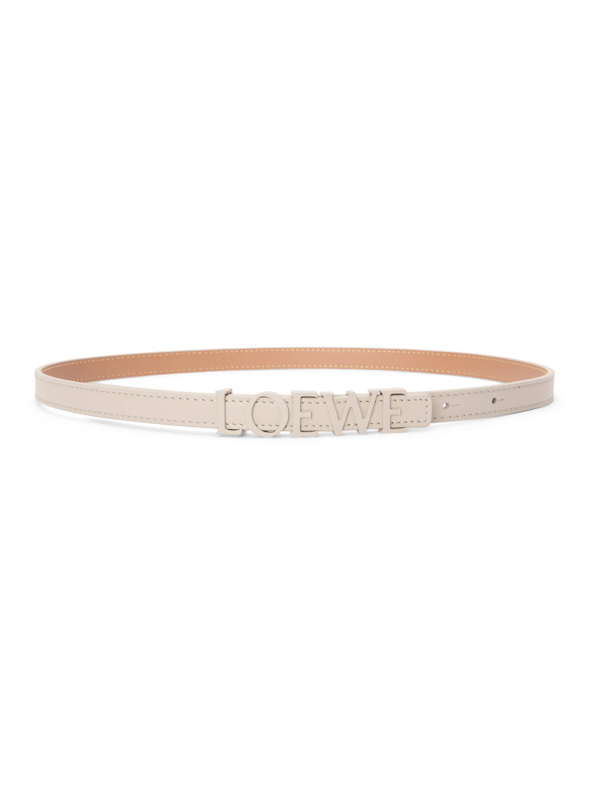 LOEWE Women's Tonal Logo Leather Belt - Light Oak