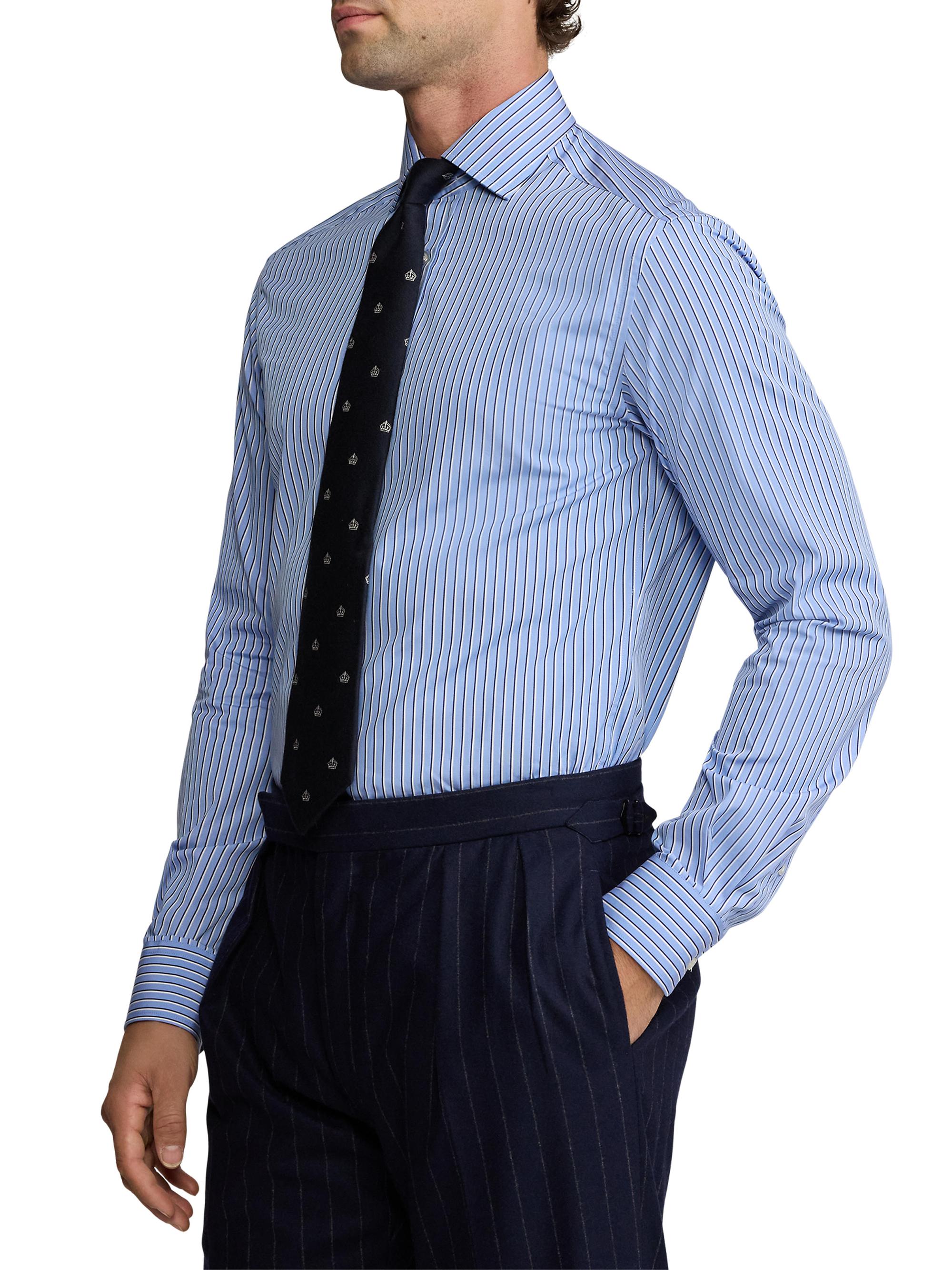 Ralph Lauren Purple Label Striped Poplin Shirt | Saks Fifth Avenue