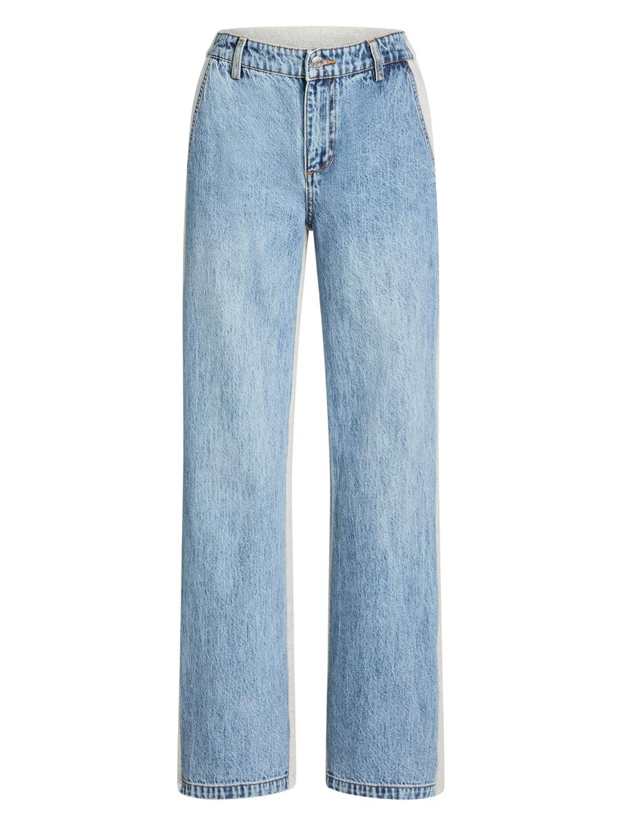 【SATIIIZ】Mele Backside Bijou Denim Pants SATIIIZ】Mele Backside Bijou Denim Pants