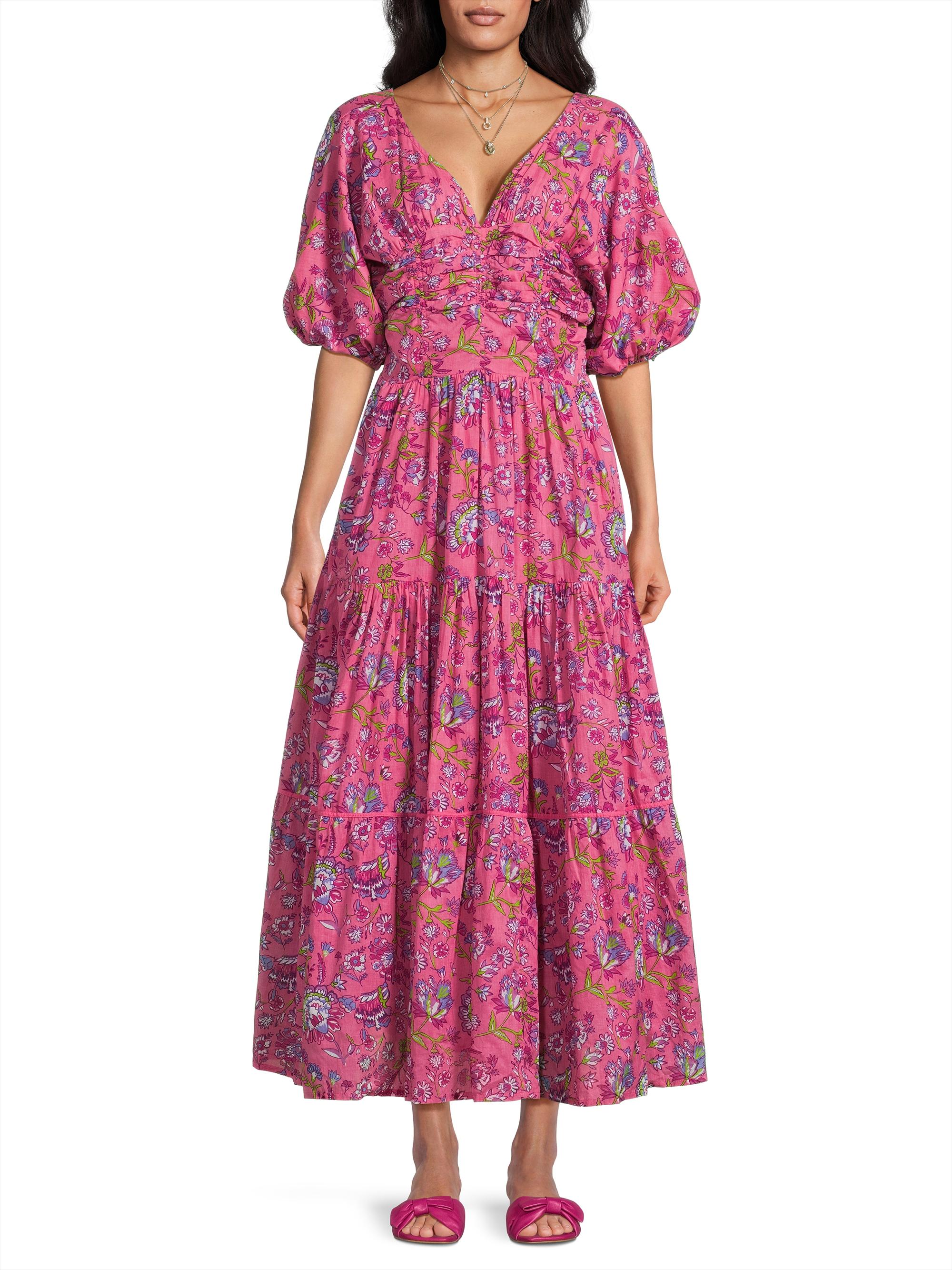 Ro's Garden Nieves Floral Tiered Maxi Dress | Saks Fifth Avenue