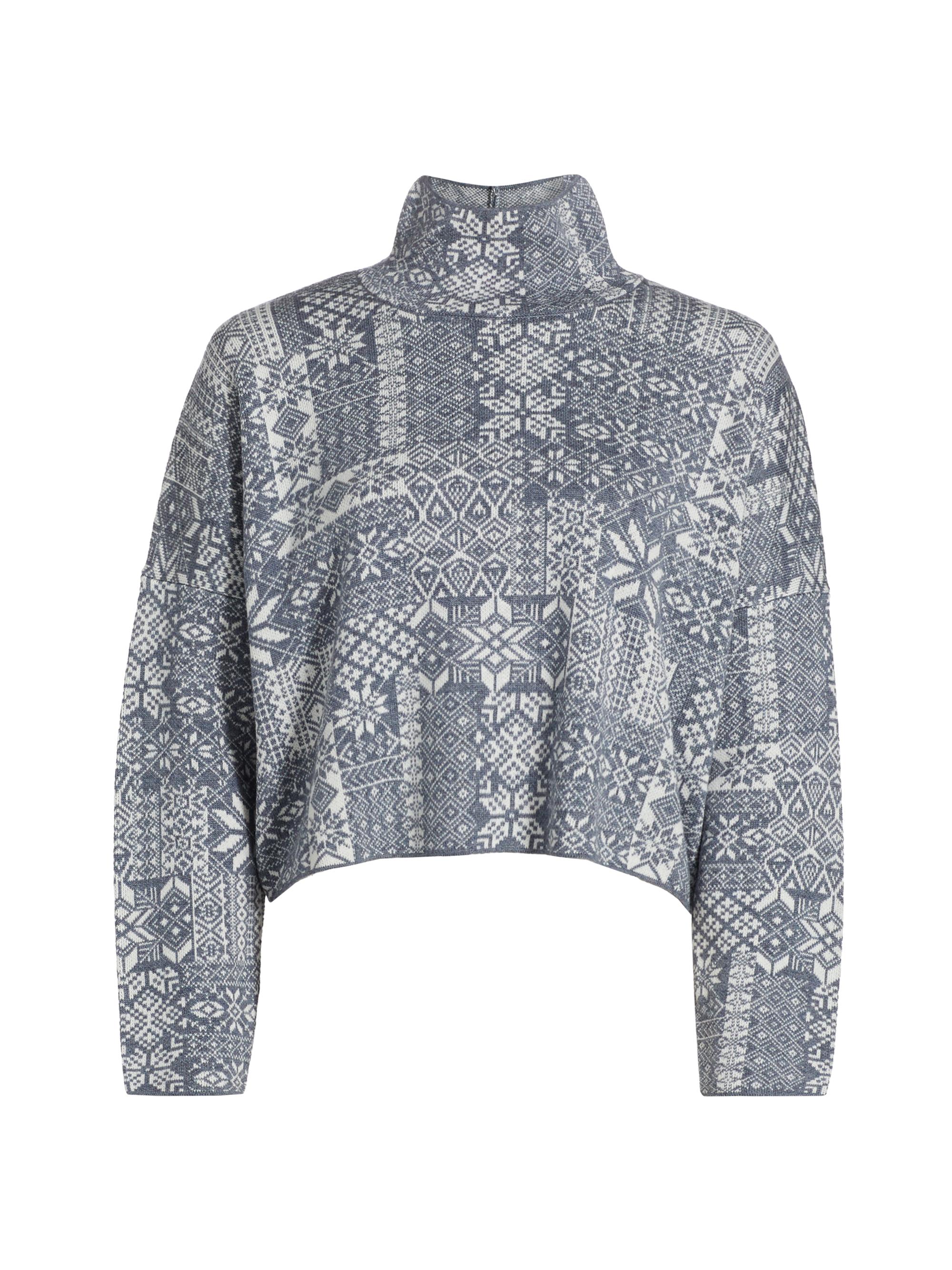 Patchwork Jacquard Knit Top