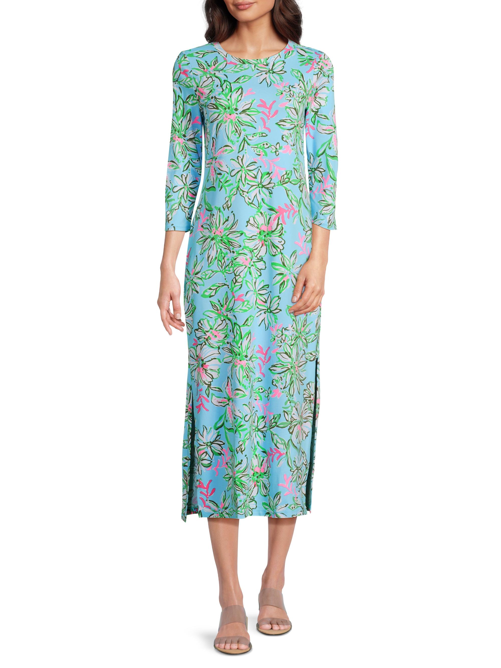 emery lace maxi dress Emery Embroidered Maxi Dress Fuchsia / L