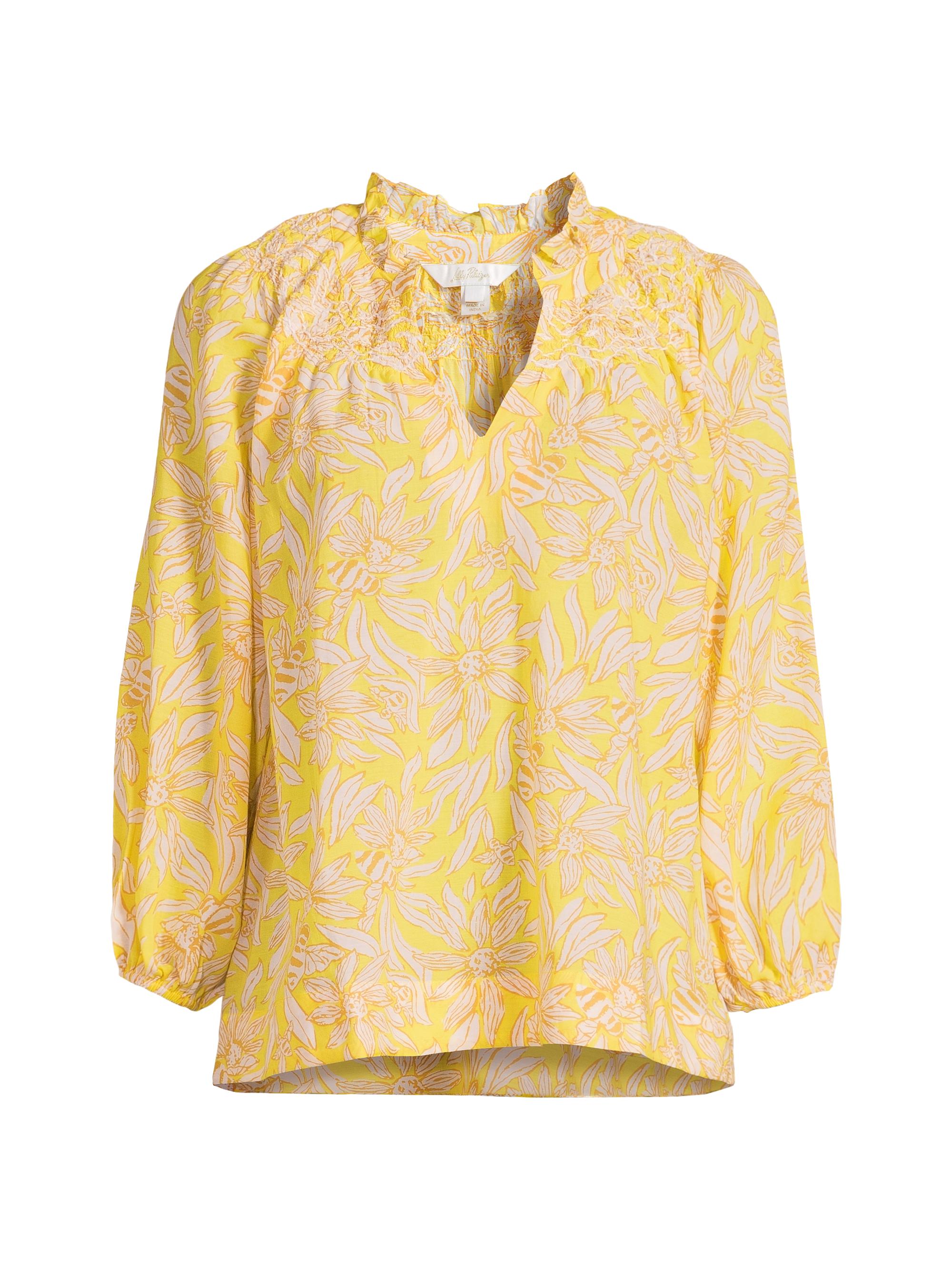 Lilly Pulitzer Women's Lourdes Hideaway Honeycomb Top - Honeycomb Hideaway