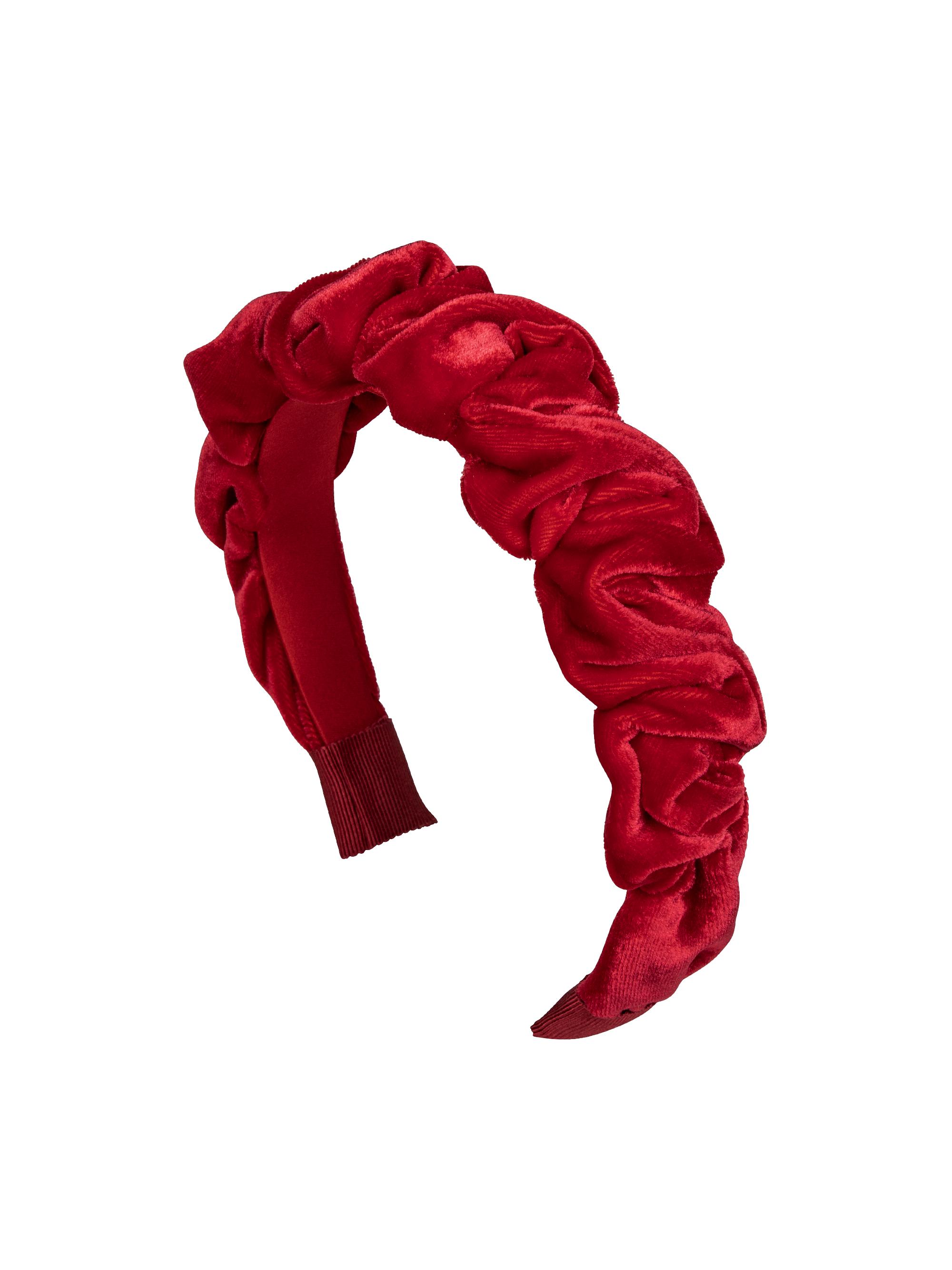 Jennifer Behr Women's Lia Velvet Gathered Headband - Ruby