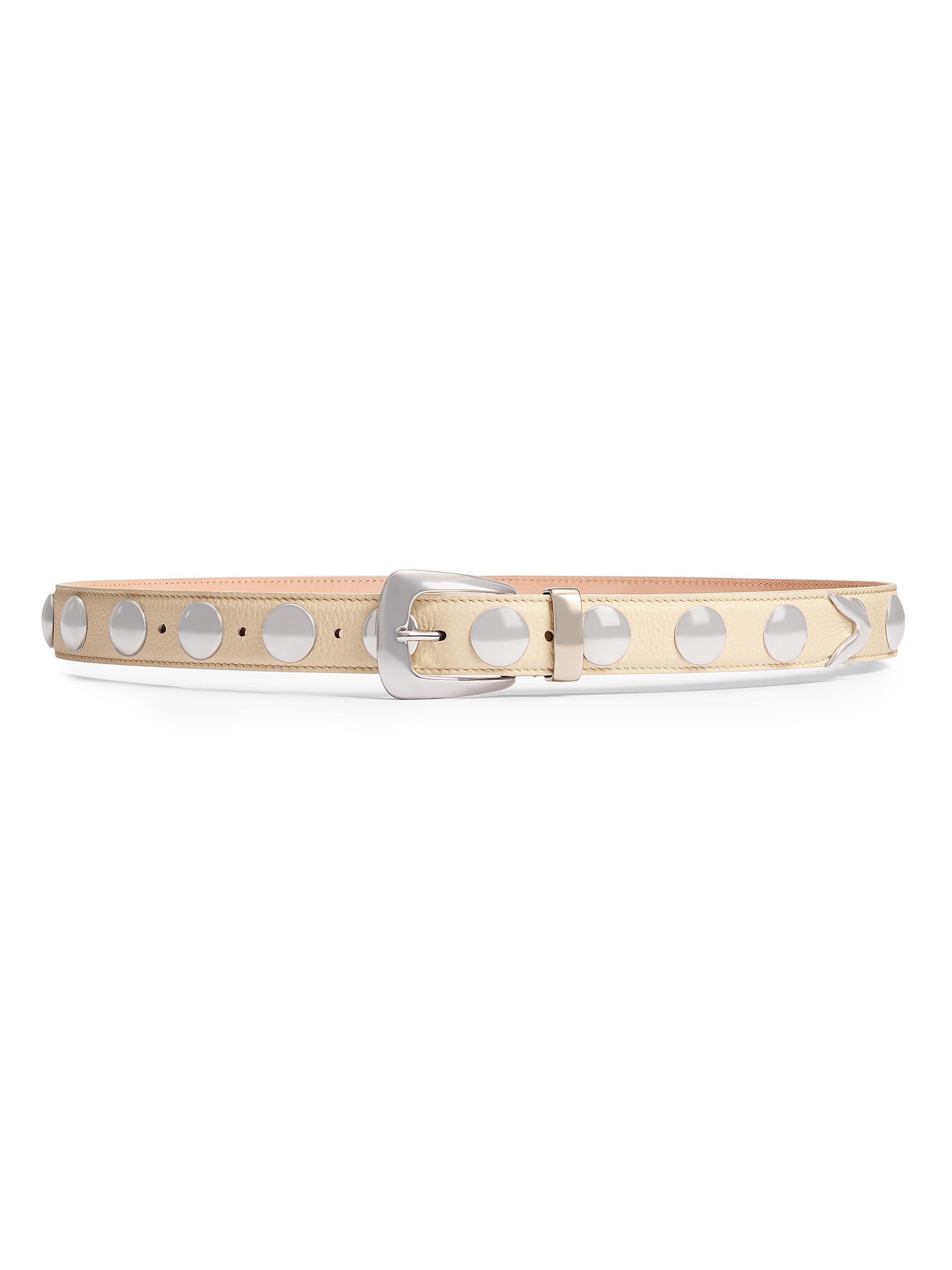 Khaite Women's Benny Stud Leather Belt - Dark