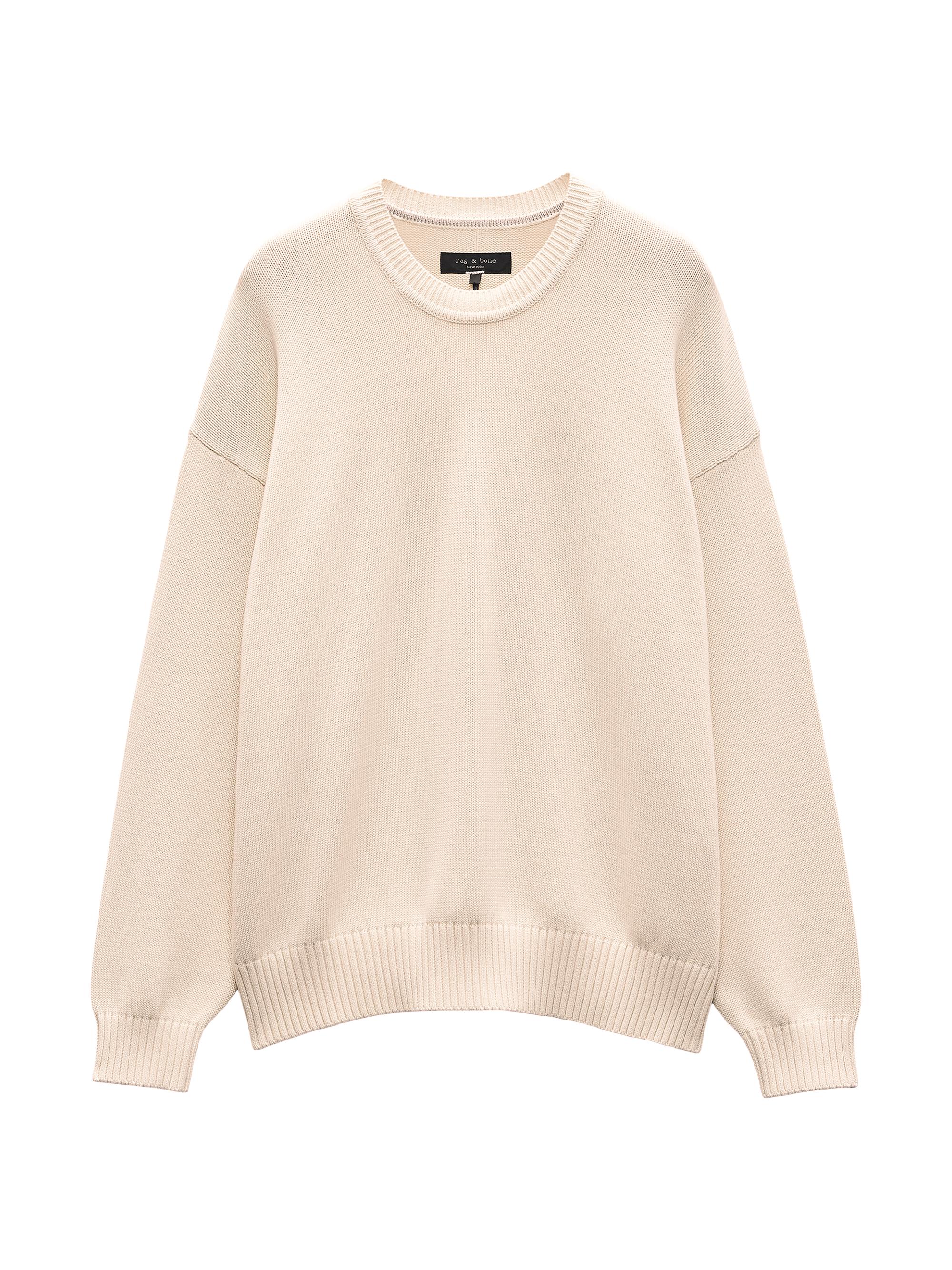 rag & bone Men's Clarkson Cotton Crewneck Sweater - Turtle Dove