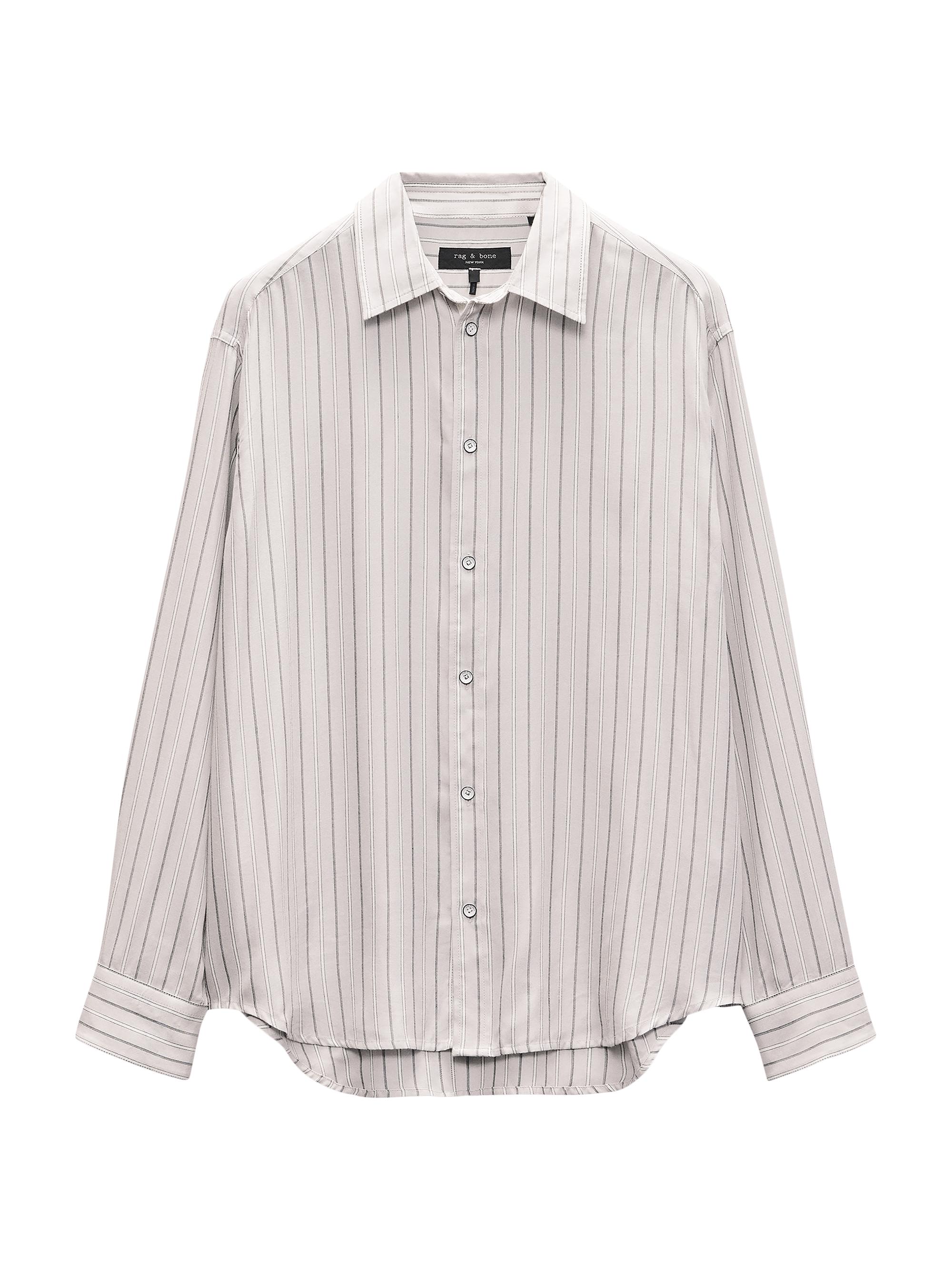rag & bone Men's Matthew Striped Button-Front Shirt - White Stripe