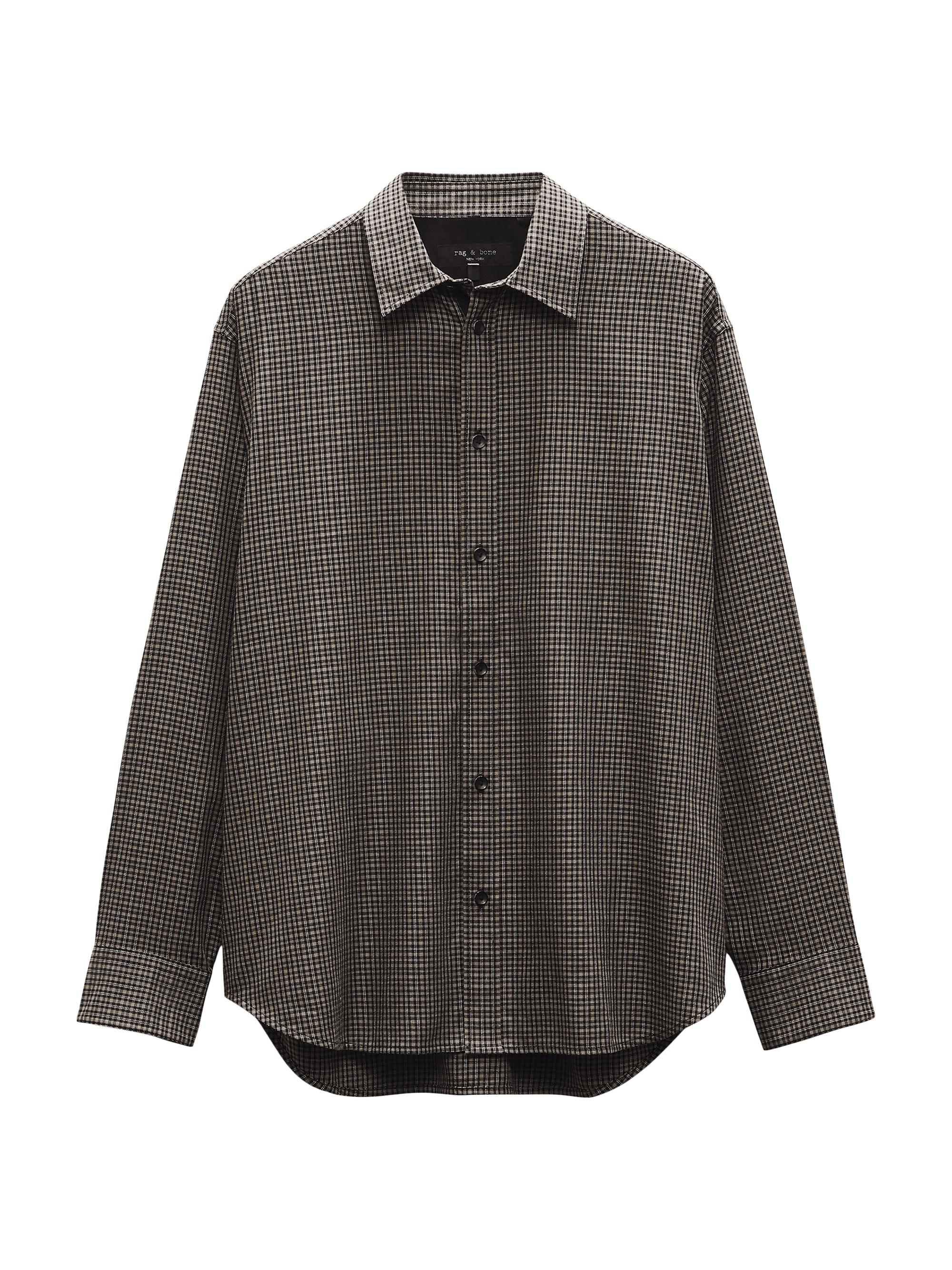 rag & bone Men's Matthew Plaid Flannel Long-Sleeve Shirt - Green Plaid